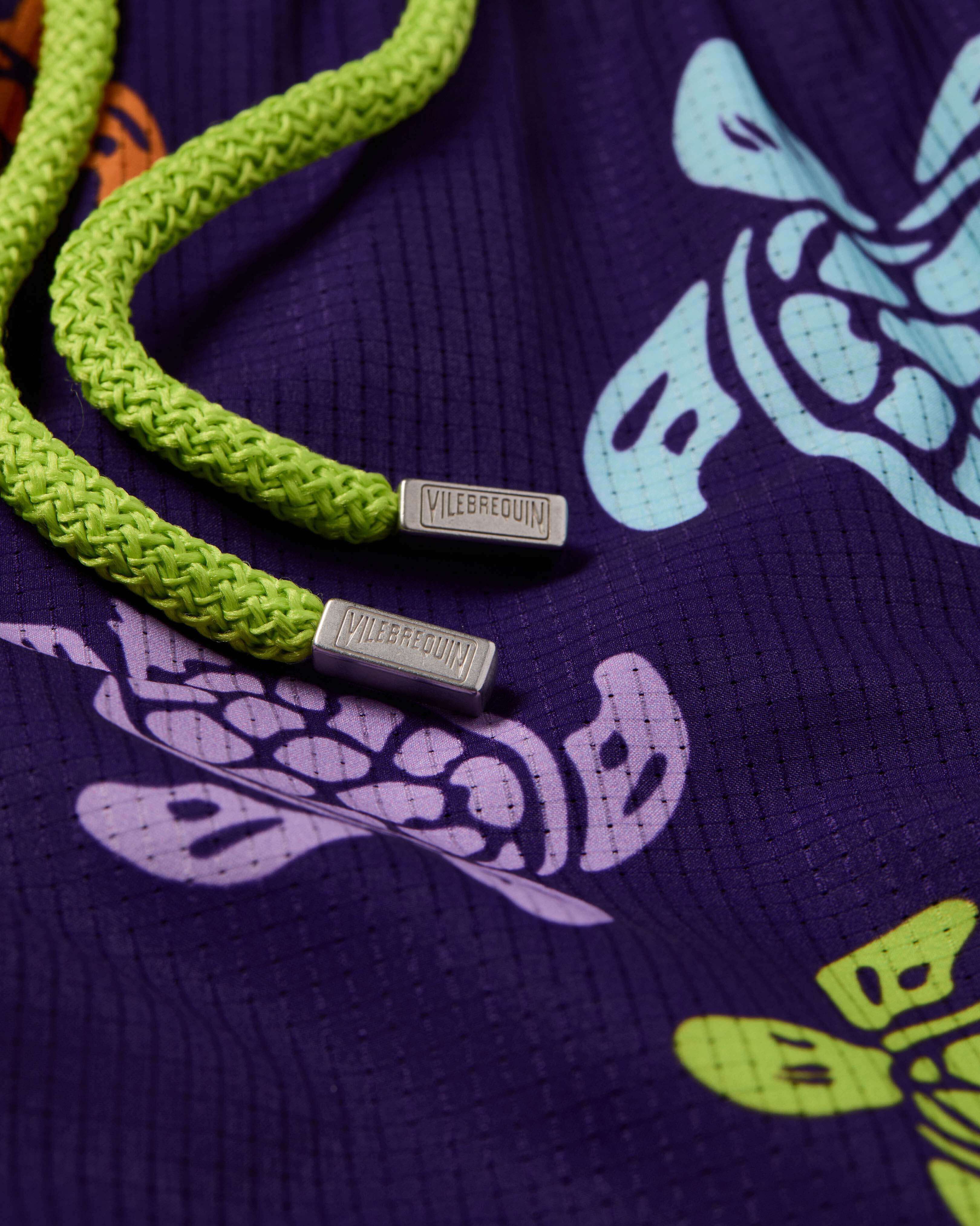 Bañador microperforado ultraligero y plegable con estampado Tortues Multicolores para hombre VIOLETTE supp1 view