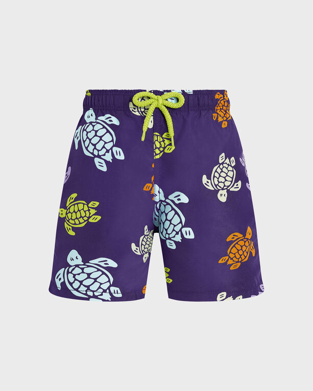 Vilebrequin - Boys Swim Shorts Tortues Multicolores - Swimwear - Jim - Purple - Size 8