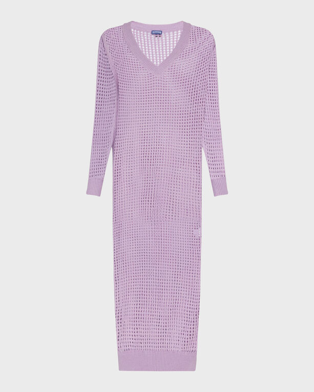 Vilebrequin – Women Crochet T-shirt Dress Solid – Dress – Lysia – Purple – Size S