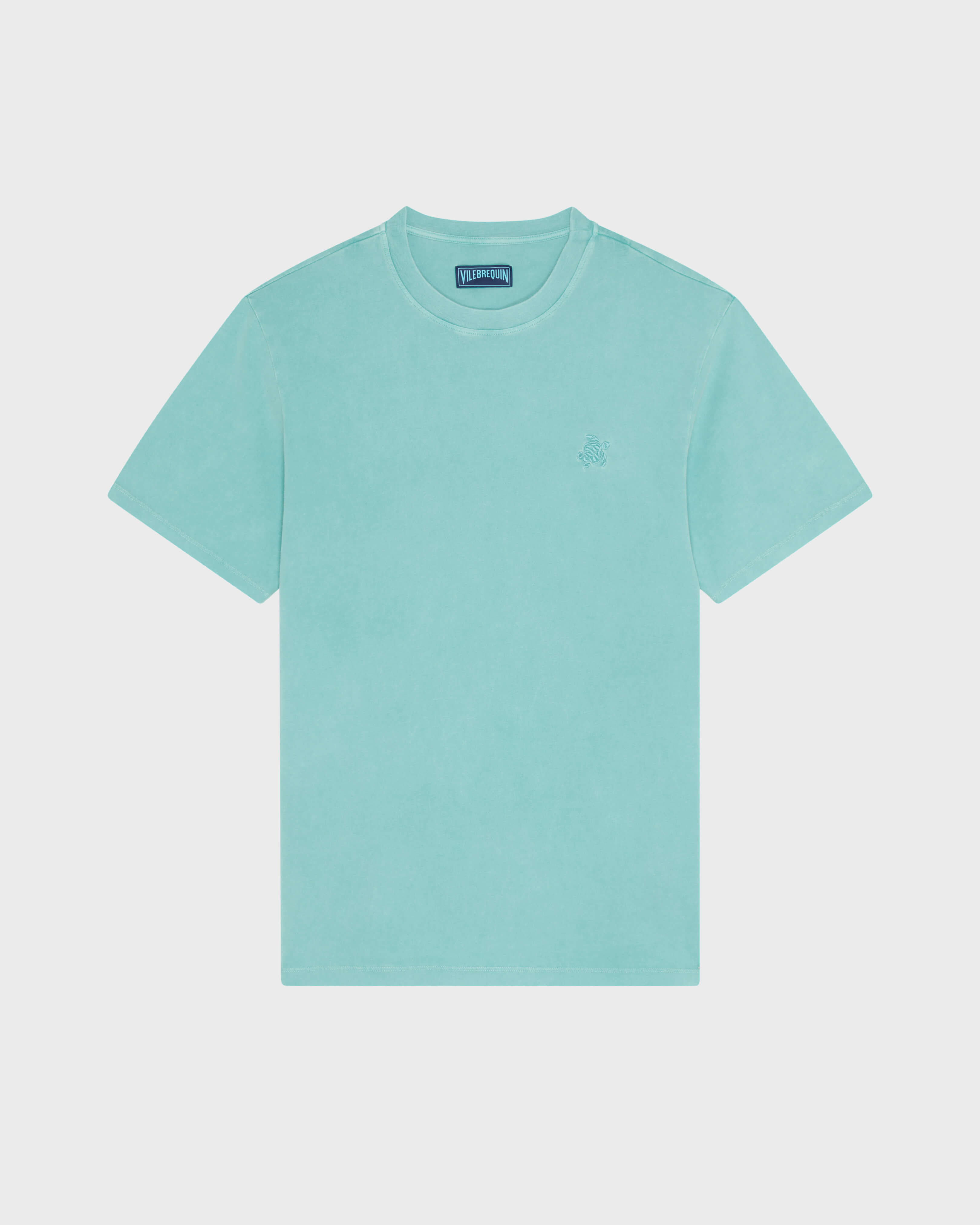 T-Shirt aus mineralgefärbter Baumwolle für Herren AVENTURINE front view