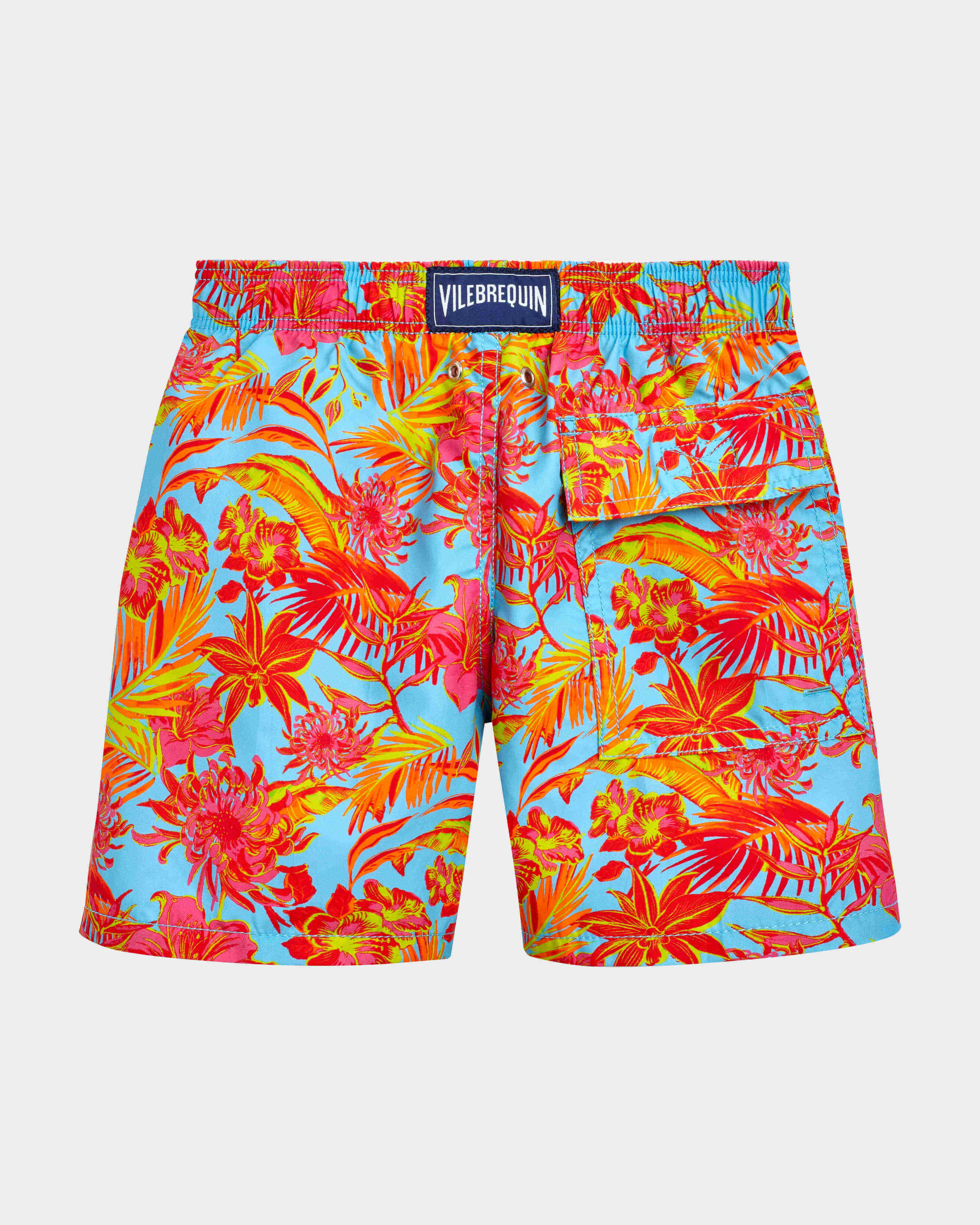 Boys Swim Shorts Tahiti Flowers SANTORINI back view