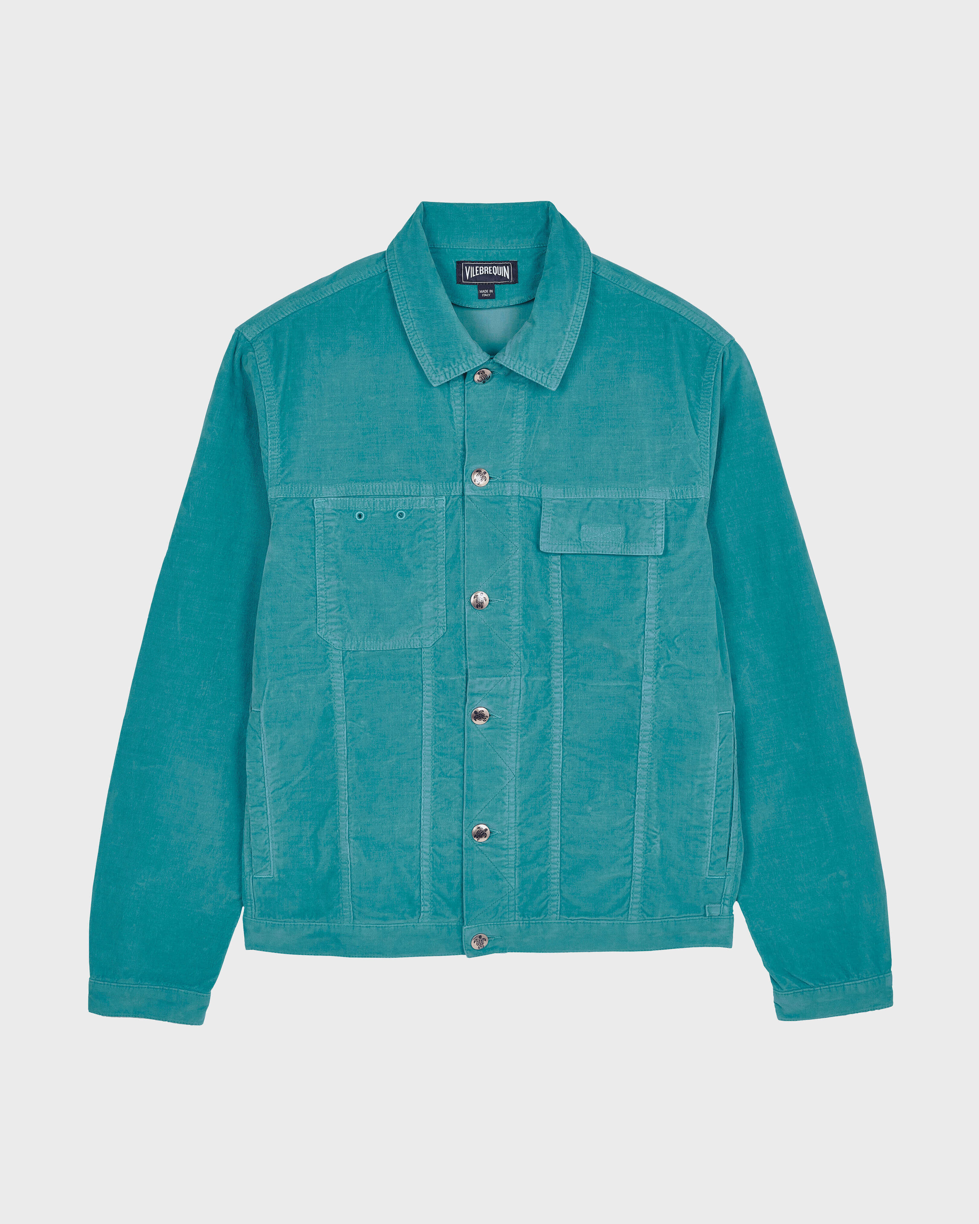 Chaqueta de terciopelo para hombre TURQUESA front view