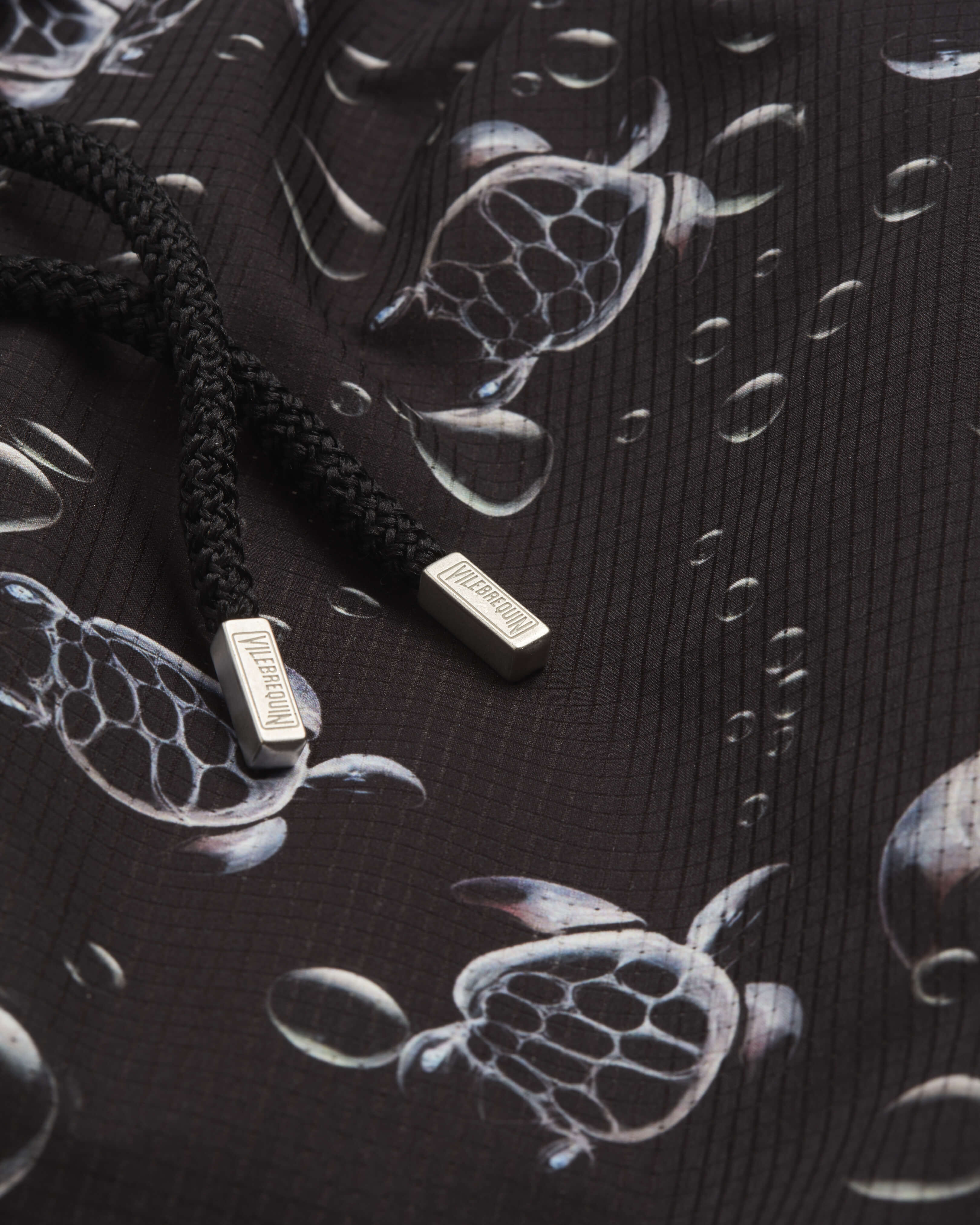 Men Micro-Perforated Ultra-light and packable Swim Trunks Bubble Turtles 3D BLACK supp2 view