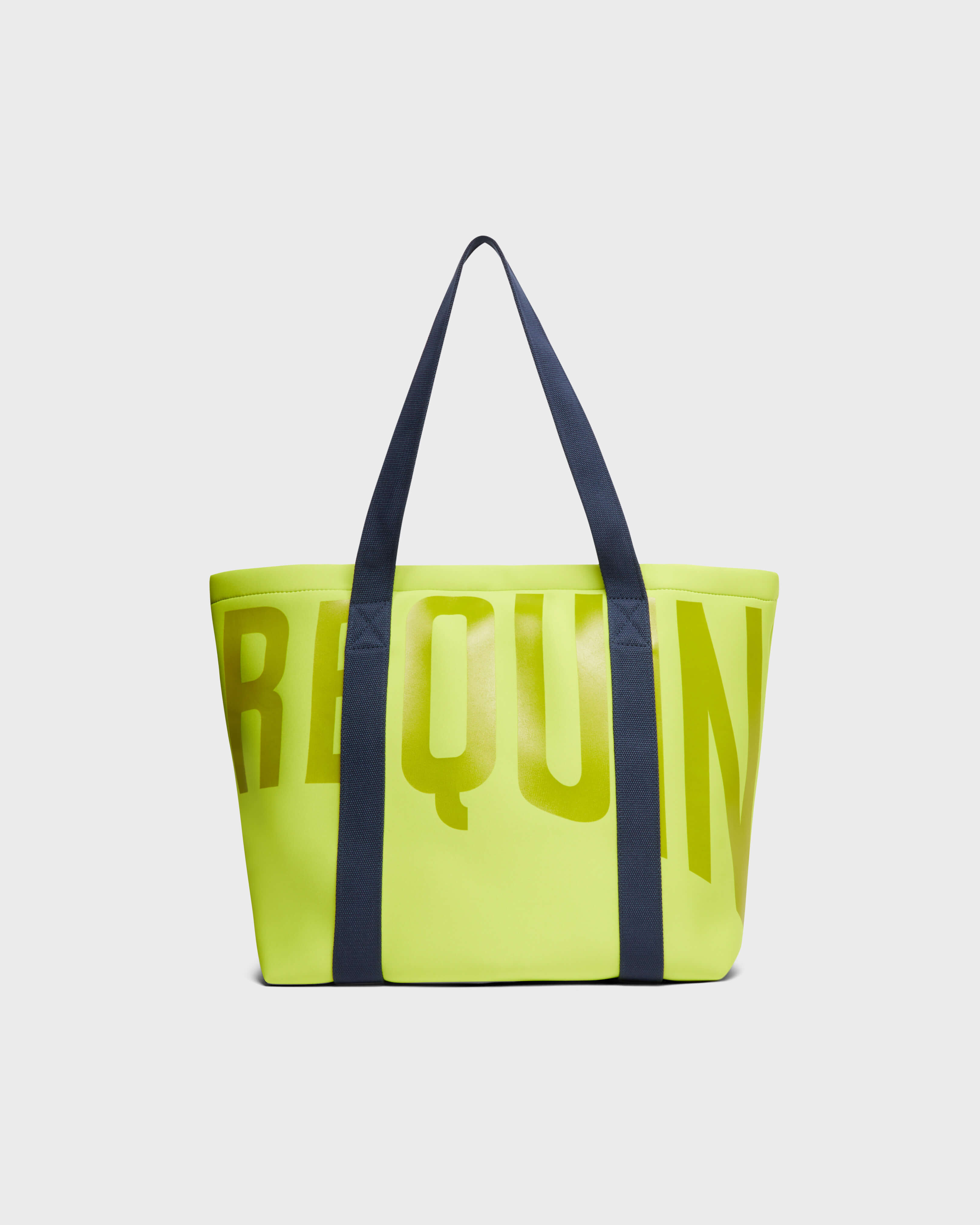 Bolso de playa grande en neopreno de color liso unisex CHARTREUSE front view