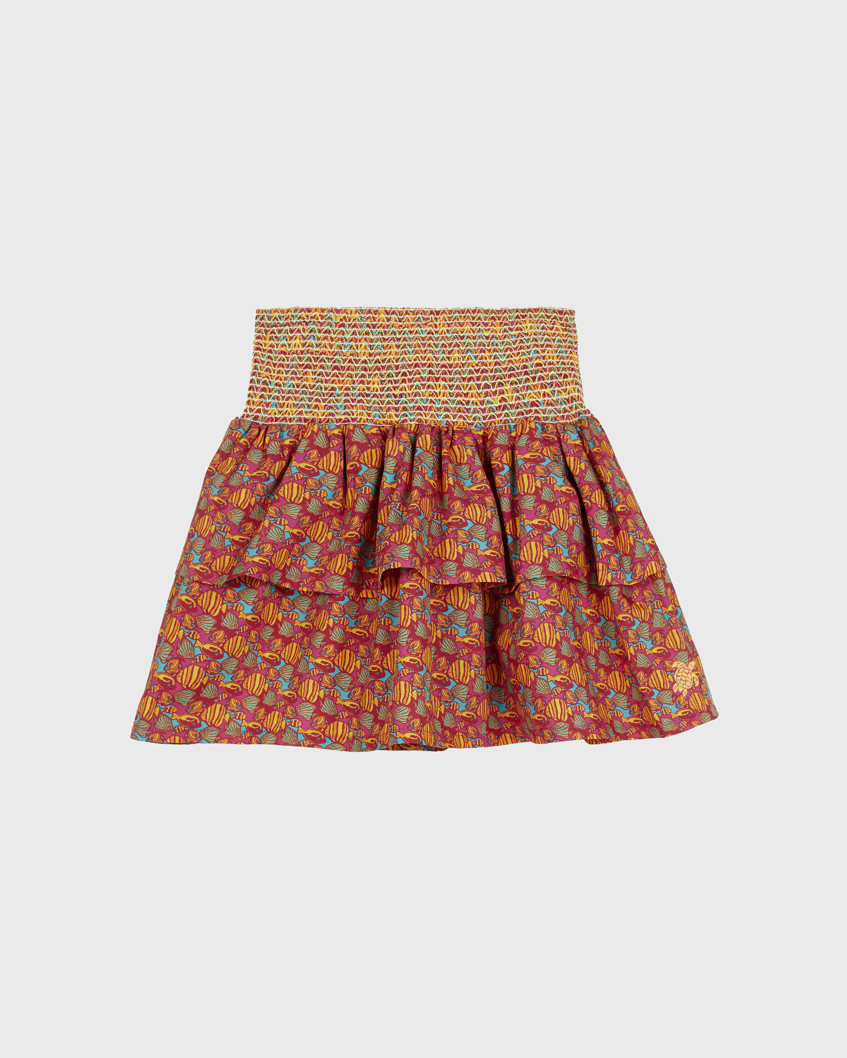 Girls Elastic Waist Skirt Fish Vibes BOUGAINVILLEA front view