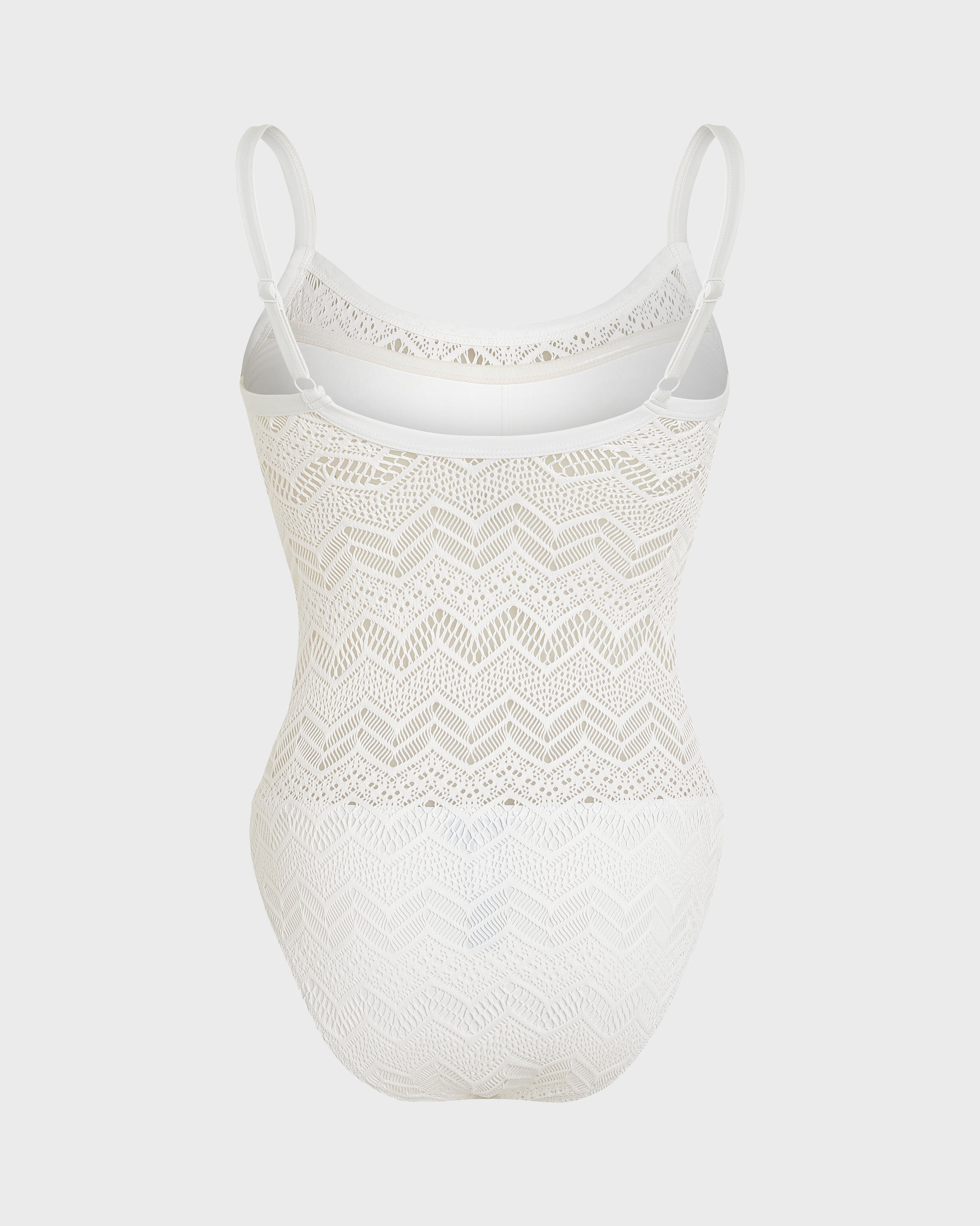 Maillot de bain une pièce en jersey jacquard stretch femme OFF-WHITE back view