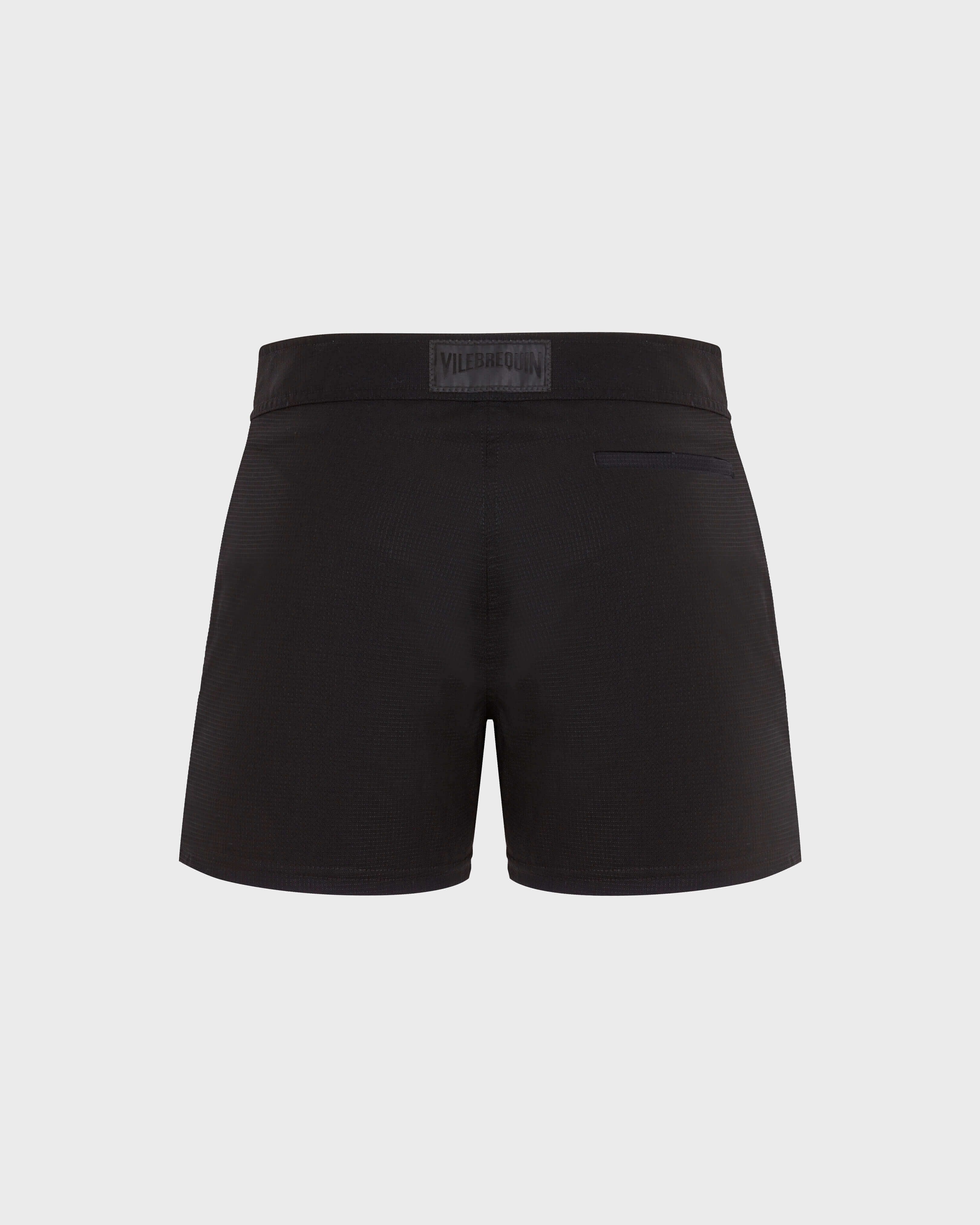 Men Wool Swim Trunks Tailoring BLACK back view