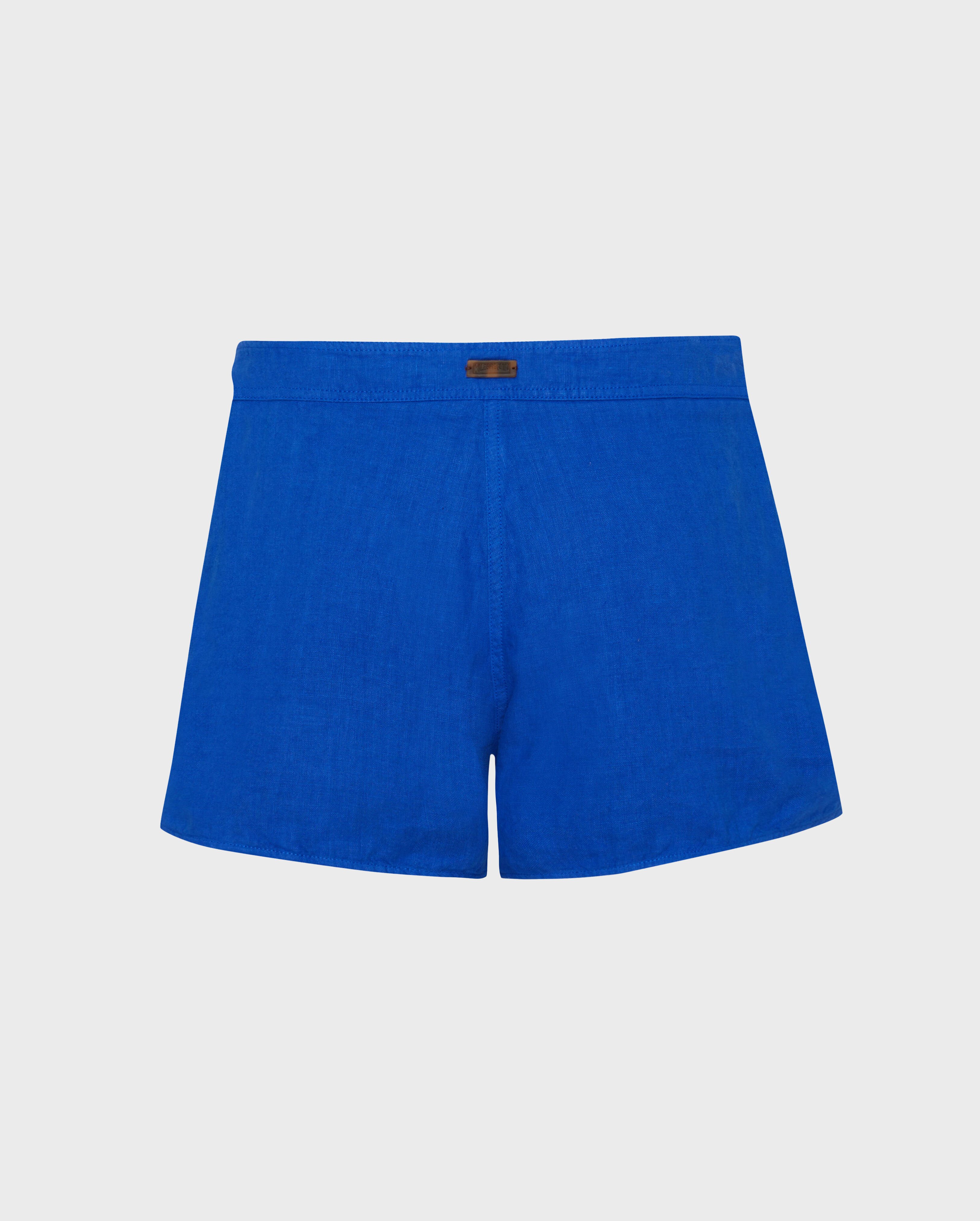 Women Linen Bermuda Shorts MARRAKECH back view