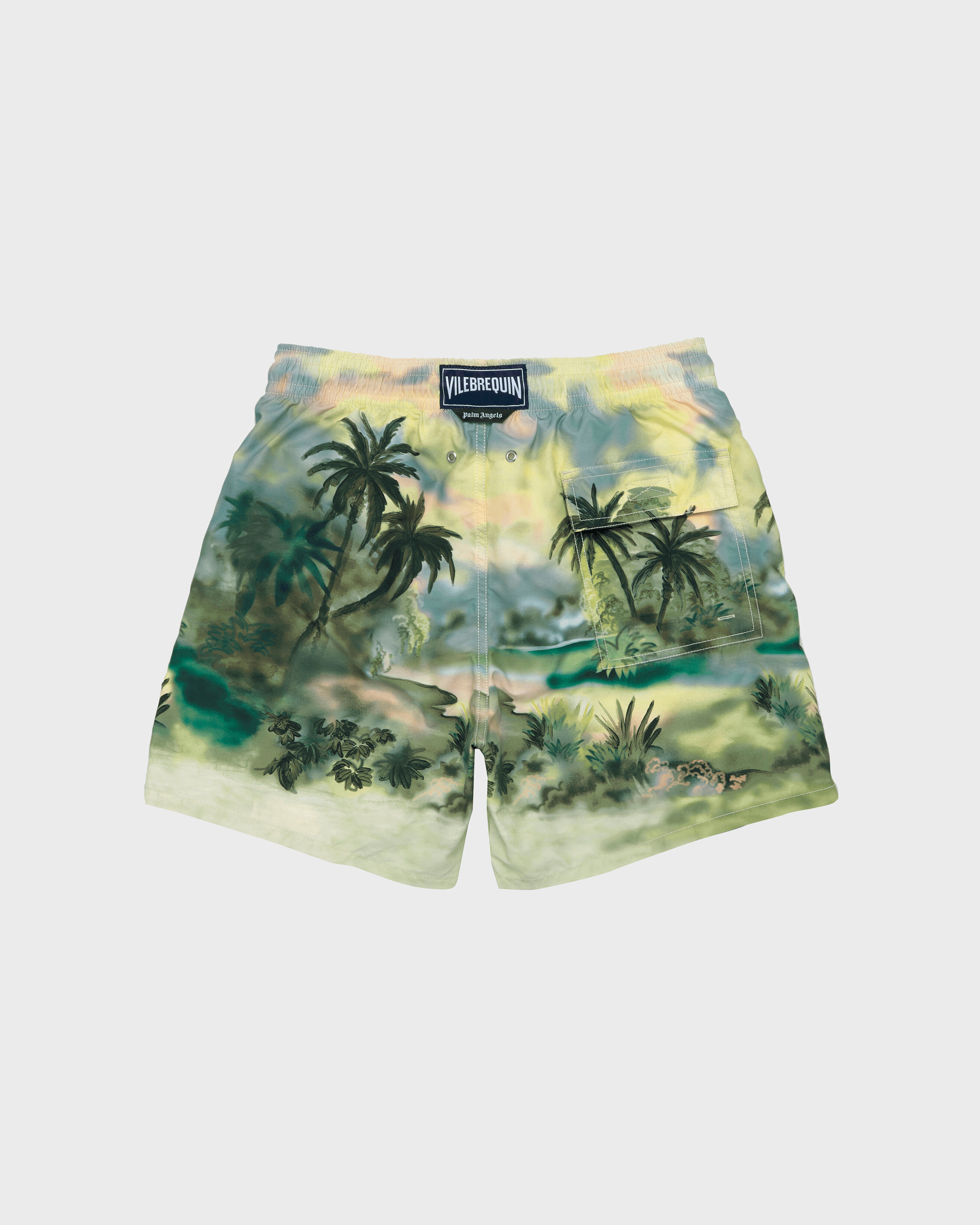 Graffiti Jungle 360 Badeshorts für Herren- Vilebrequin x Palm Angels SYCAMORE back view