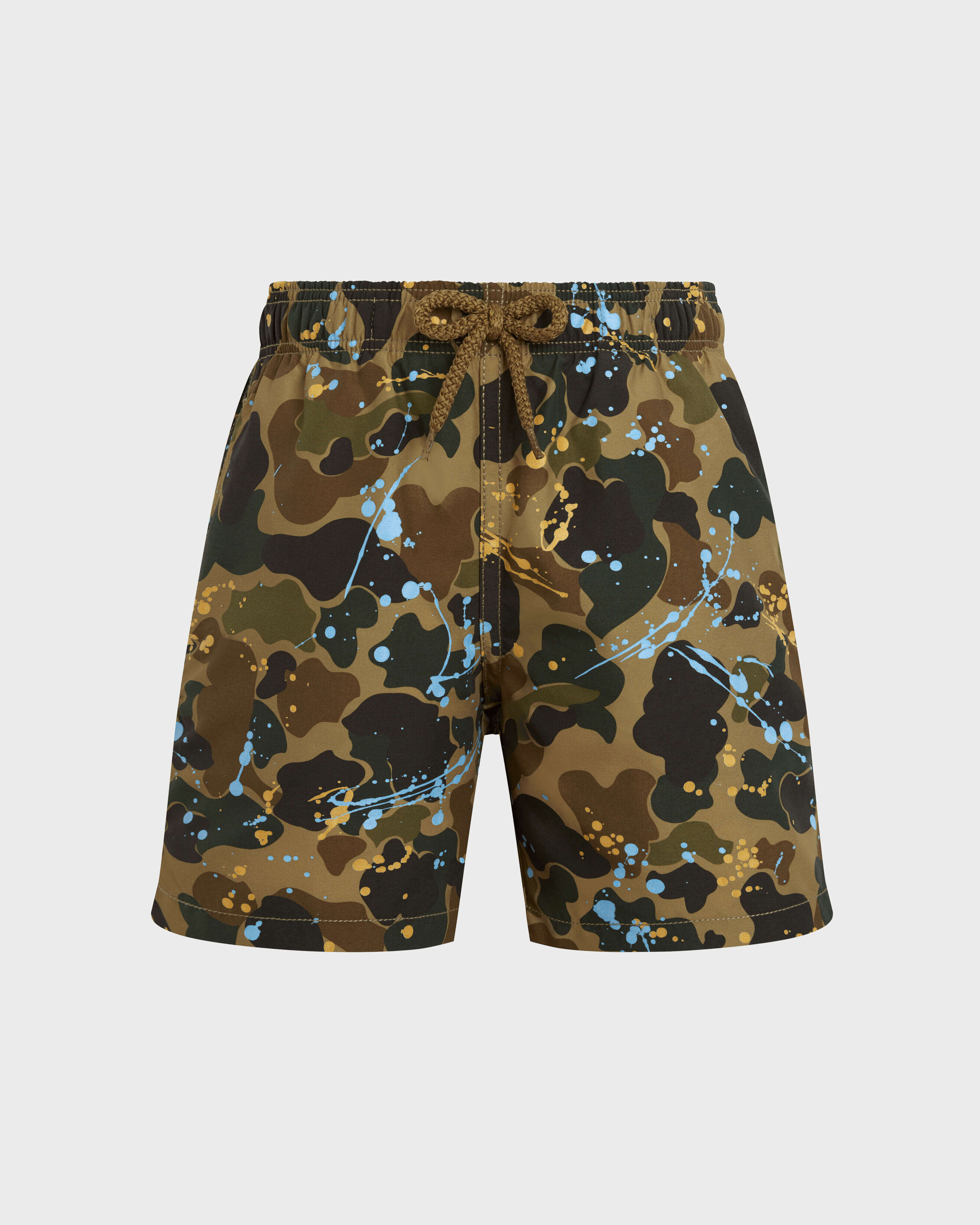Boys Swim Shorts Camo Splash - VBQ x Palm Angels 521 front view