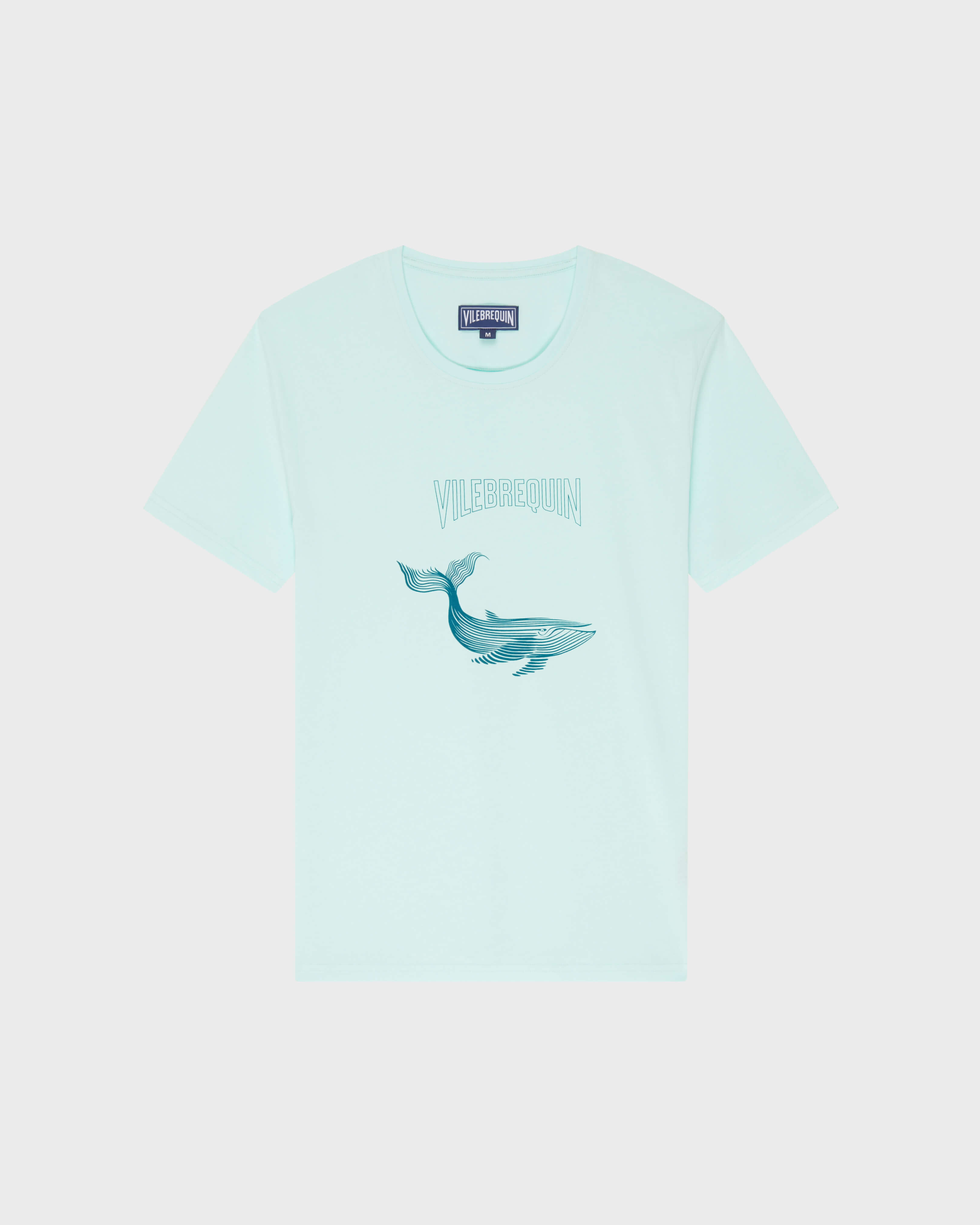 Men Organic Cotton T-shirt Whales BLUE NOTE front view