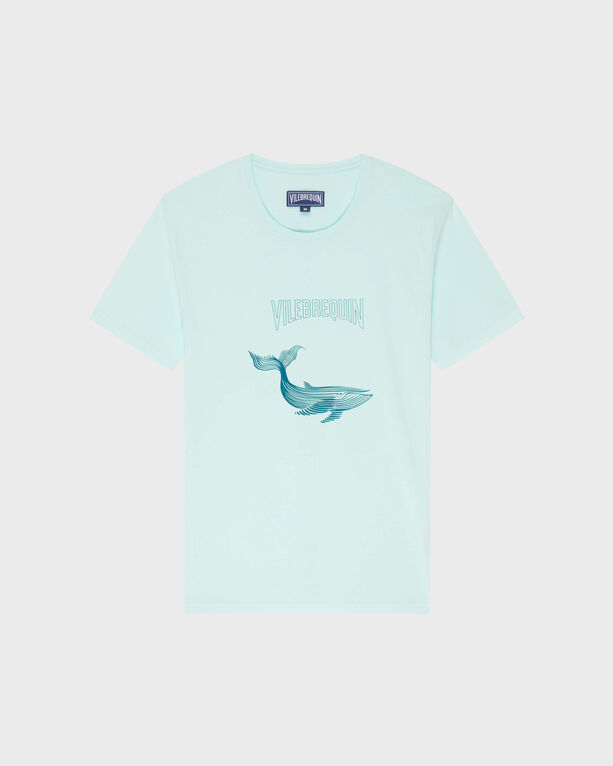 Vilebrequin - Men Organic Cotton T-shirt Whales - Tee Shirt - Thom - Blue - Size S