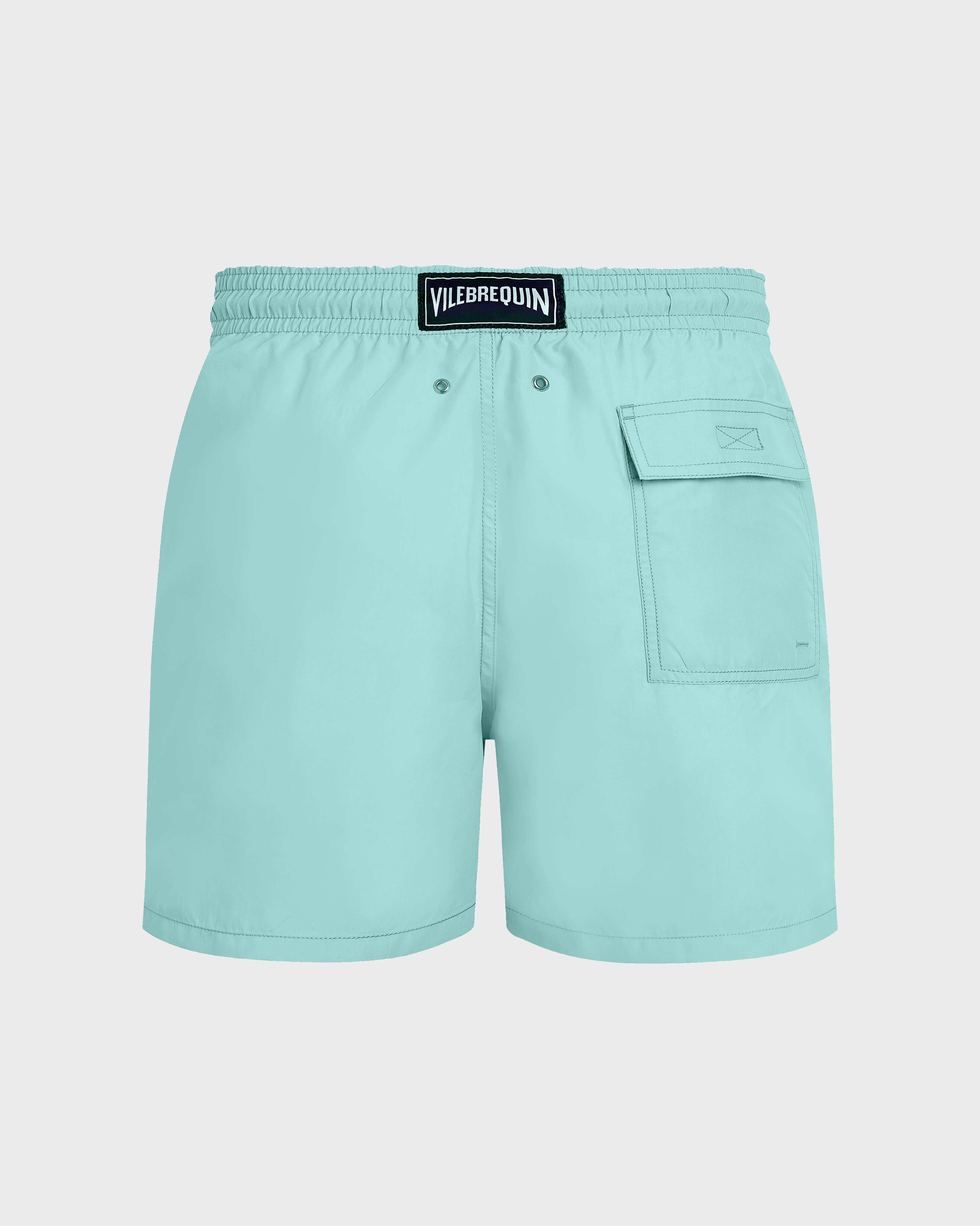 Men Swim Shorts Solid CARIBBEAN back view