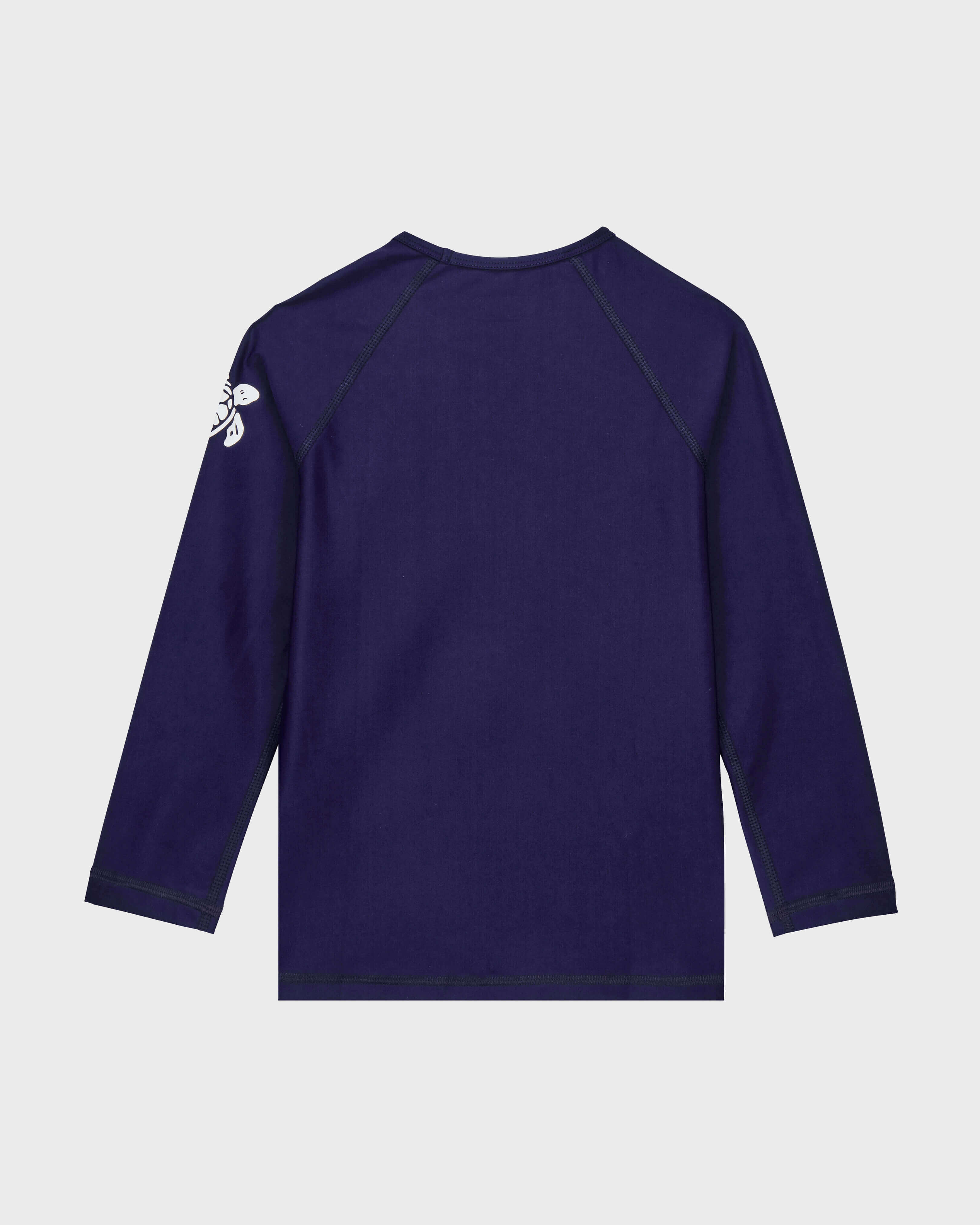 Camiseta térmica de manga larga de color liso para niños AZUL MARINO back view