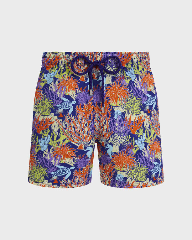 Vilebrequin - Men Stretch Short Swim Shorts Aquatic Life - Swimwear - Monrise - Blue - Size XL