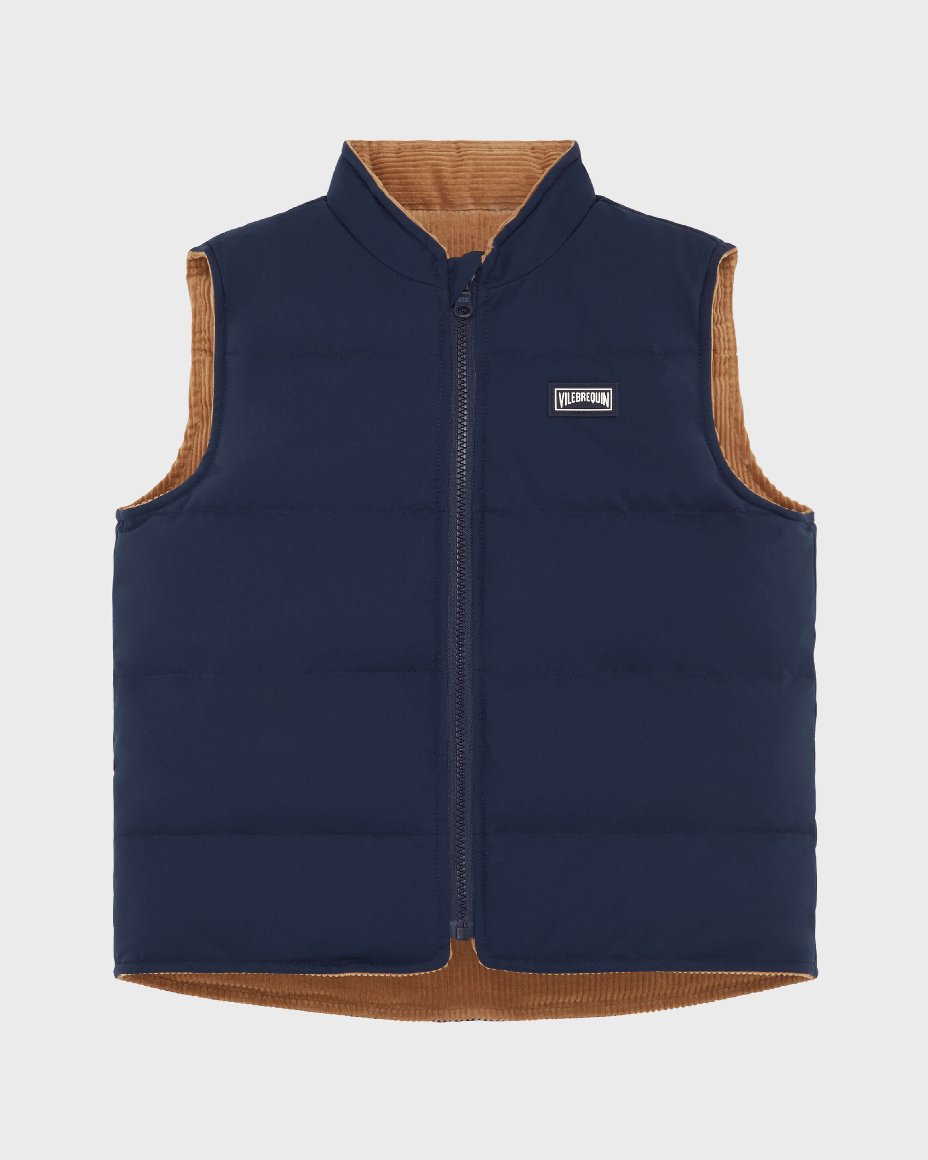 Boys Reversible Downjacket Solid MOCHA front view