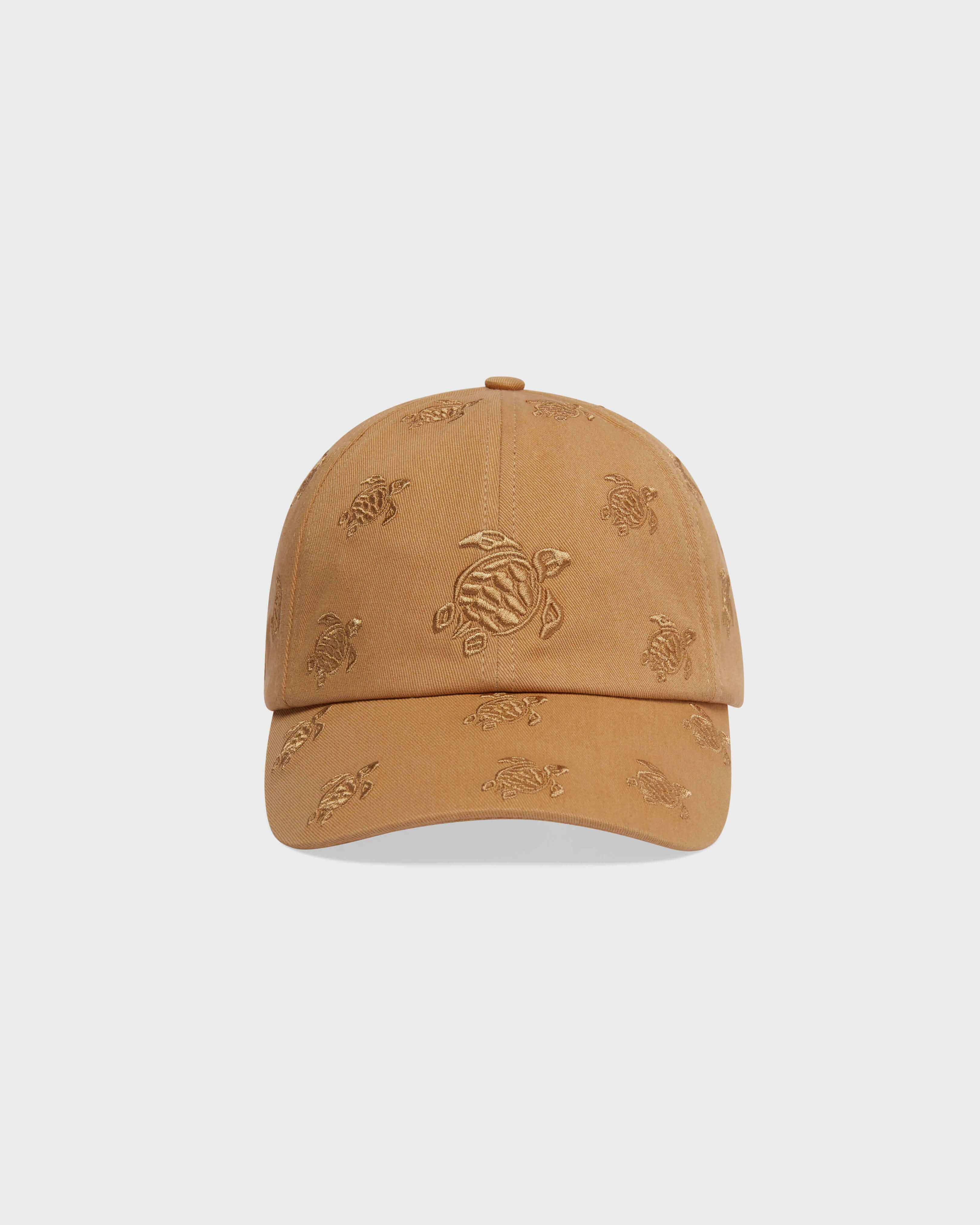 Embroidered Cap Turtles All Over MOCHA front view