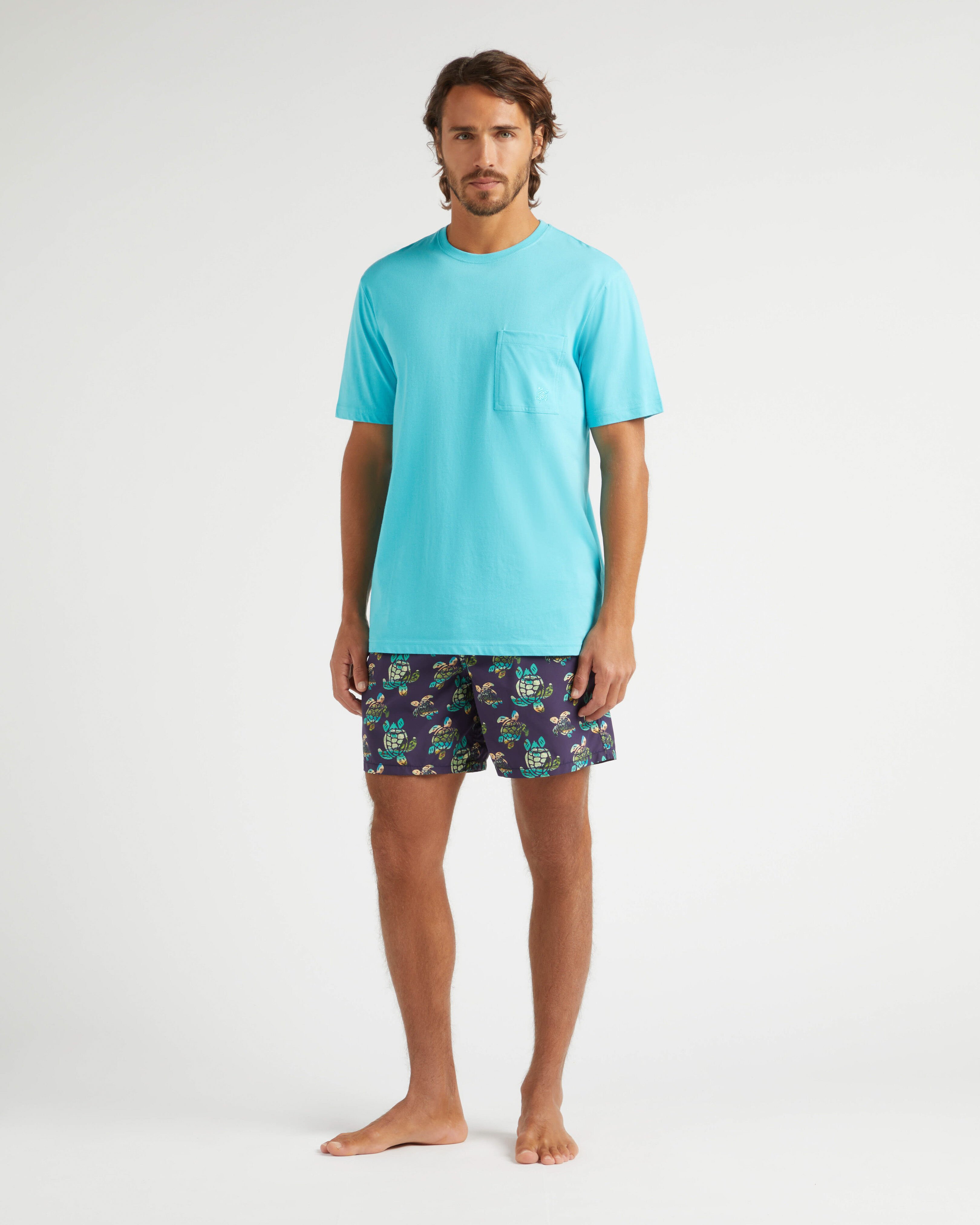 Men Organic Cotton T-Shirt Solid BORA BORA frontworn view