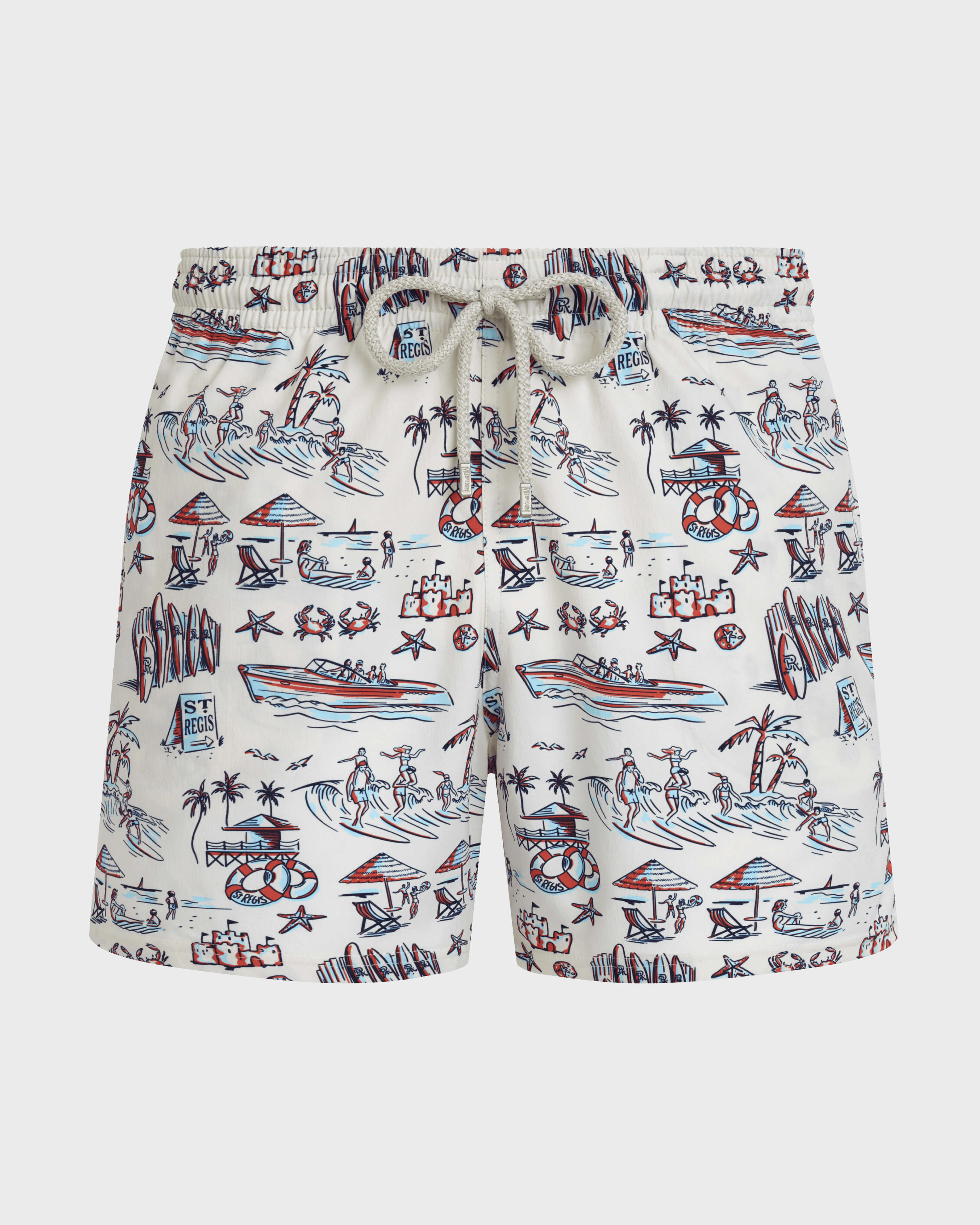 Men Stretch Swim Shorts Family Beach- Vilebrequin x St Regis 066 front view
