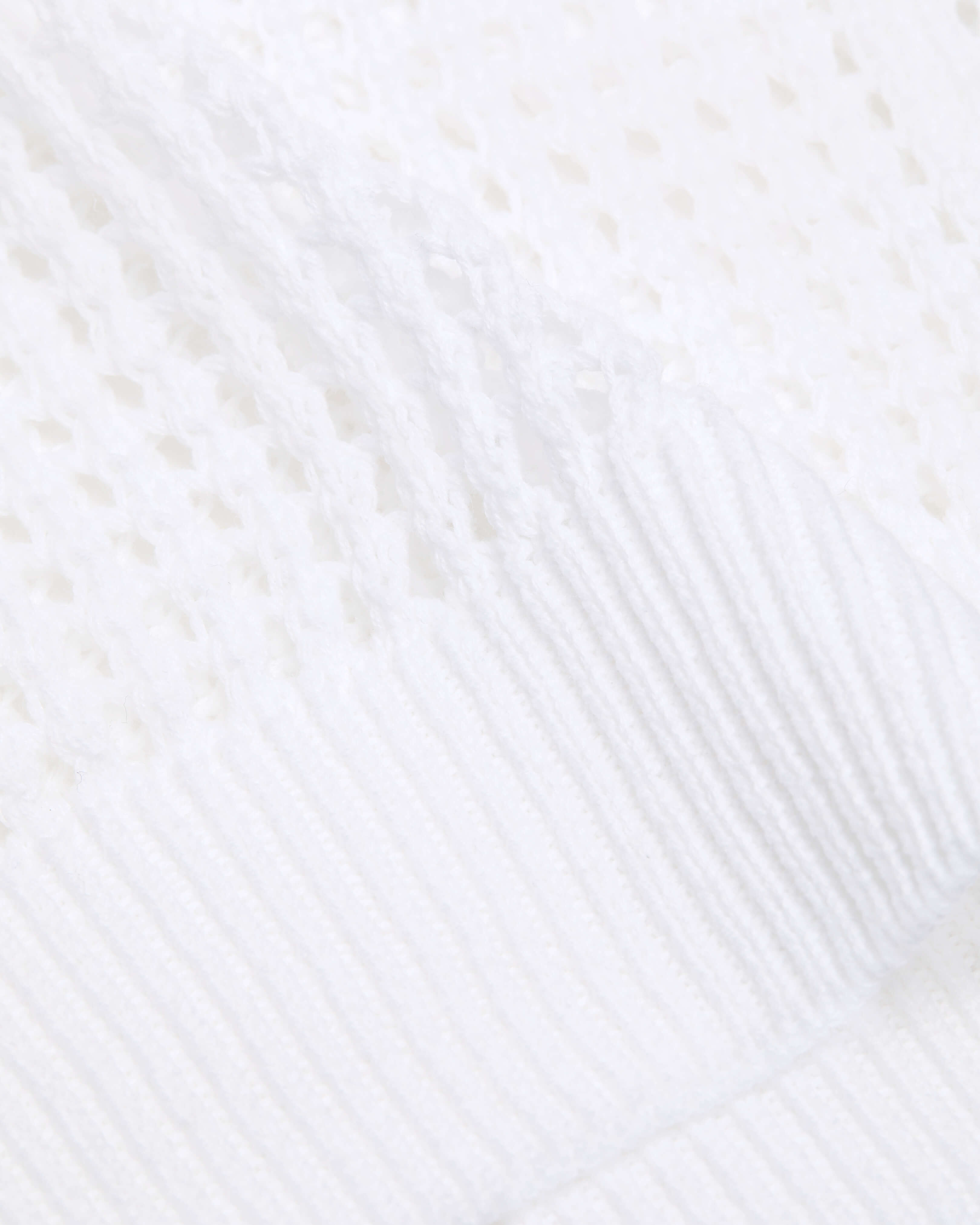 Jersey de ganchillo de color liso para mujer BLANCO supp4 view