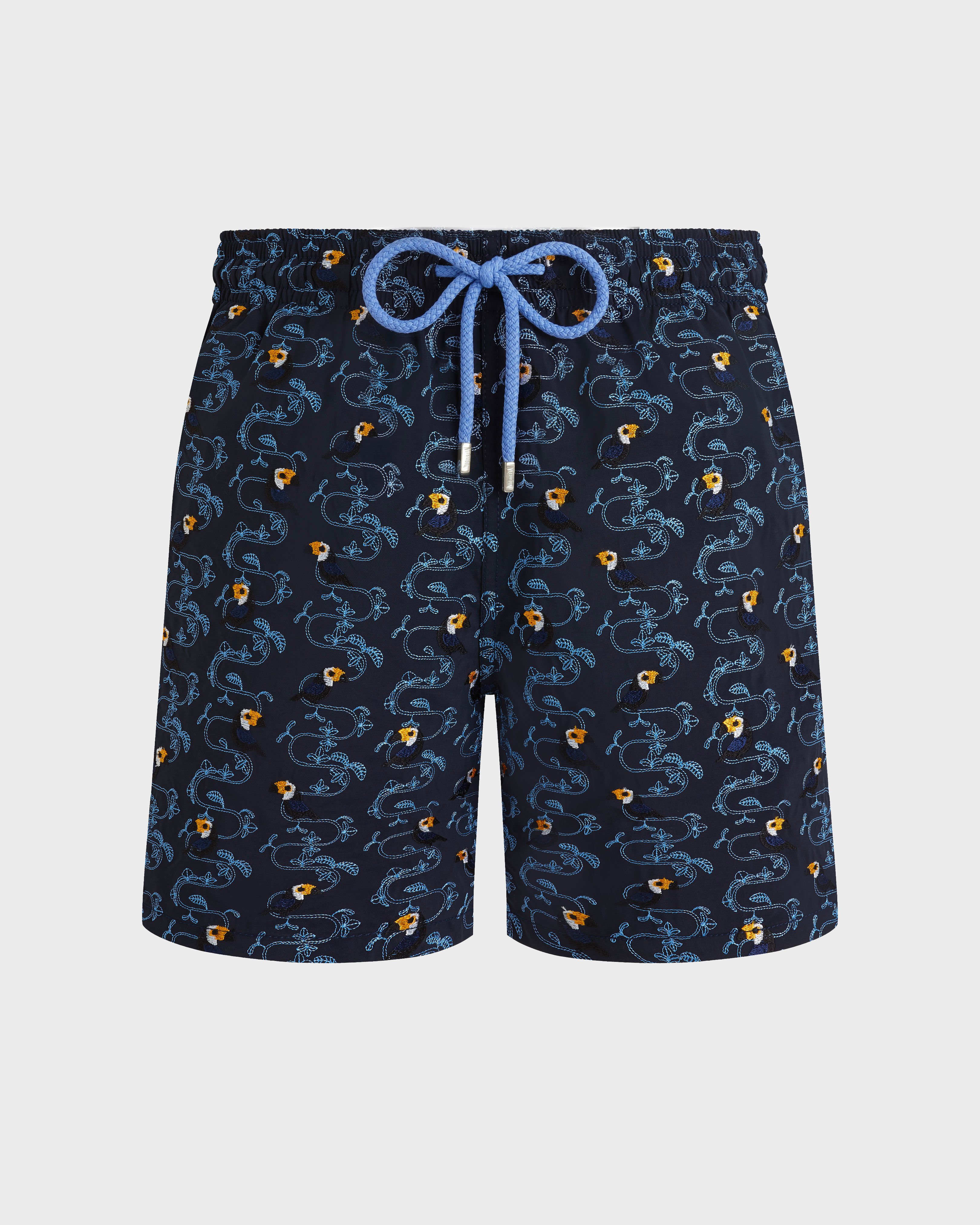 Men Embroidered Swim Shorts Toucana - Limited Edition NAVY front view