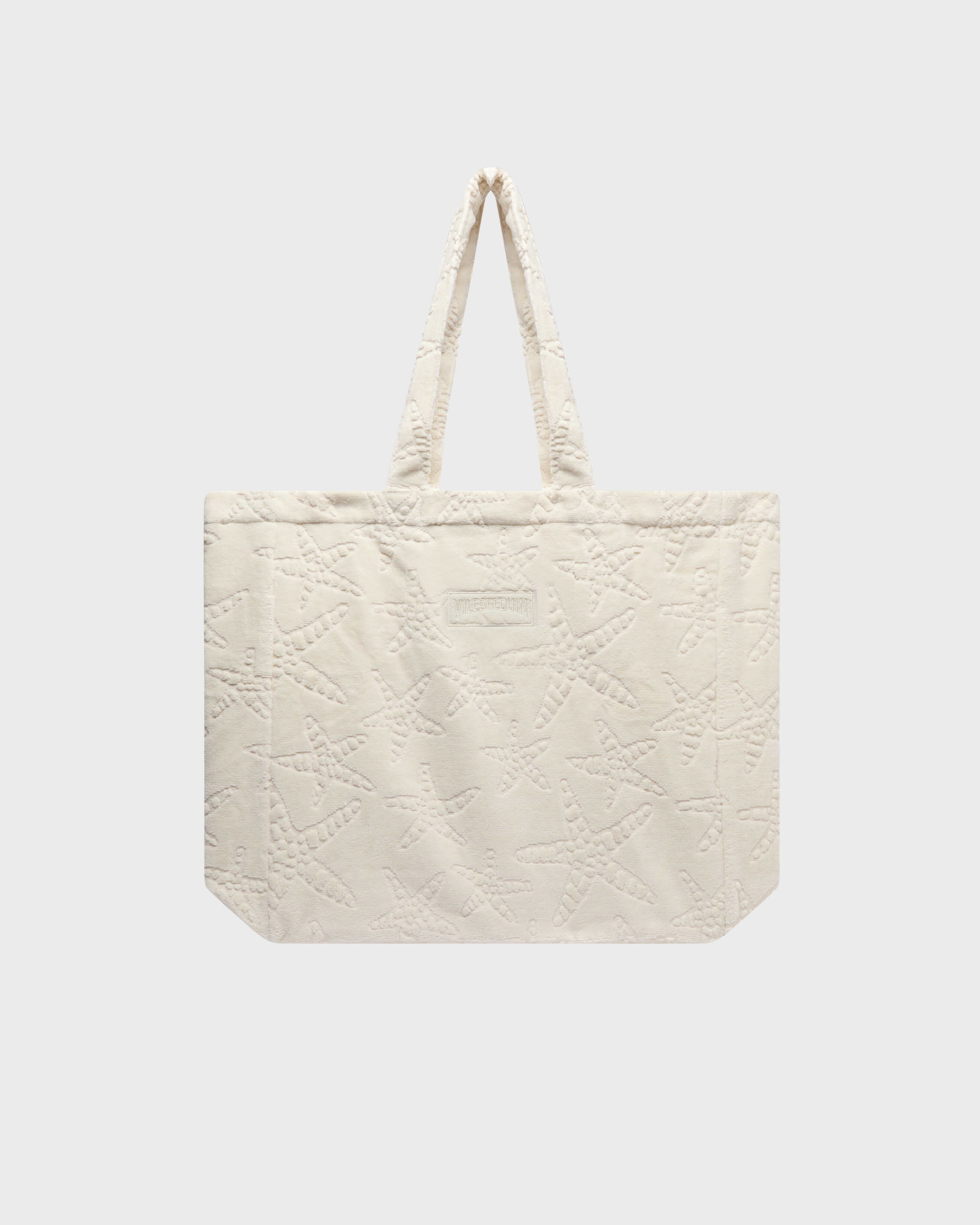 Borsa da spiaggia in spugna Starfish Jacquard BRUME front view