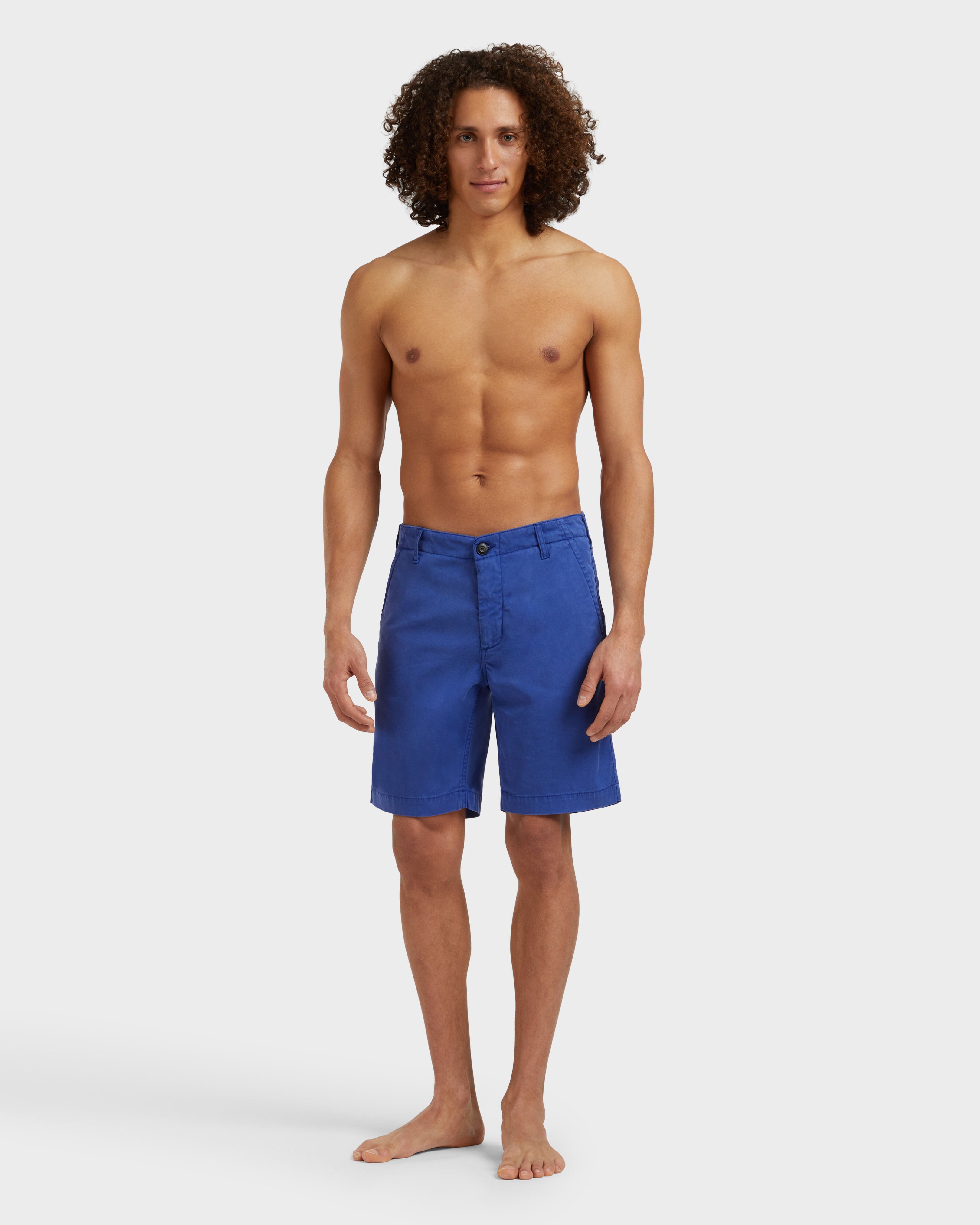 Men Tencel Gabardine Bermuda Shorts MARRAKECH frontworn view