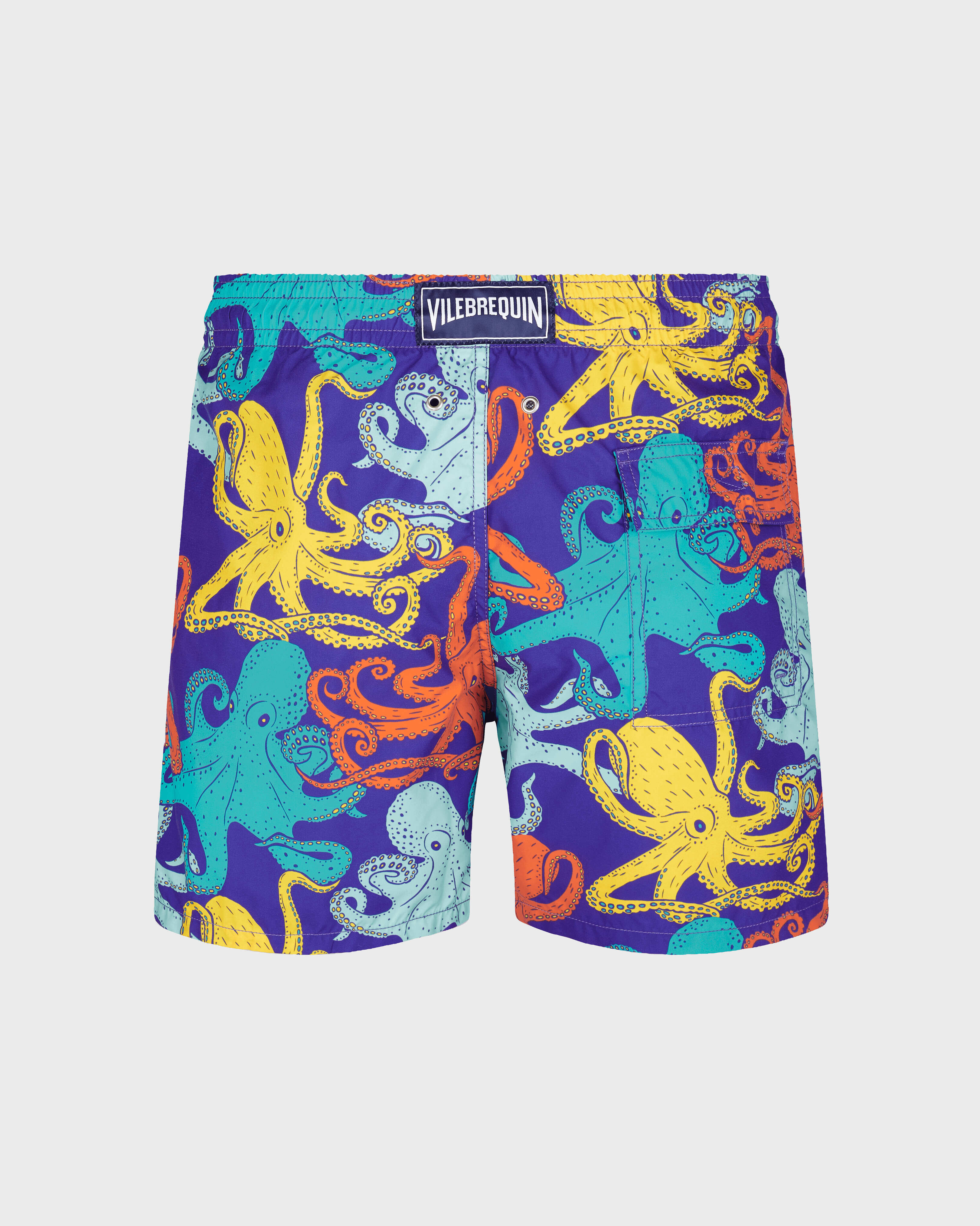 Bañador con estampado Octopussy para hombre PURPLE BLUE back view