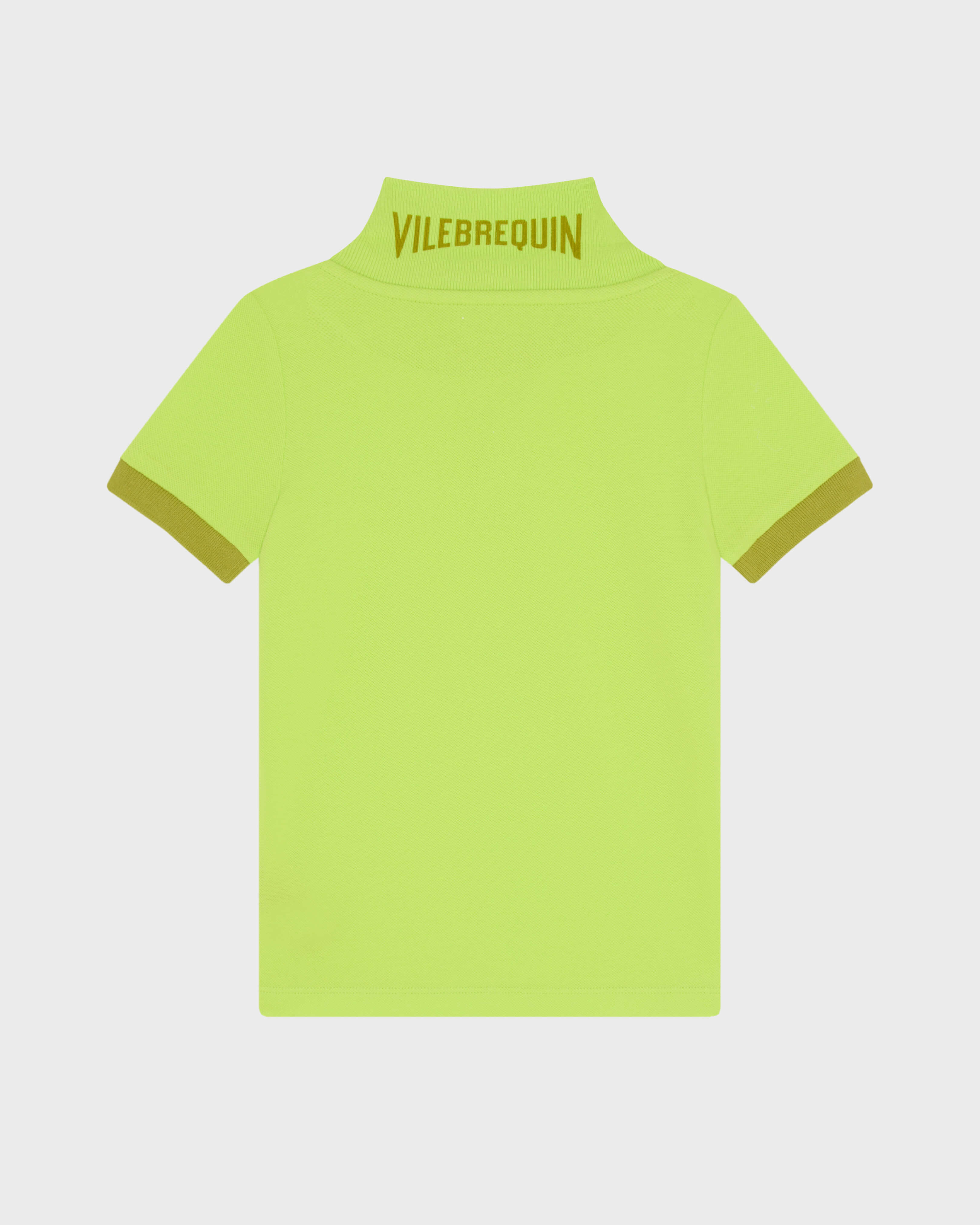 Boys Organic Cotton Polo Solid 433 back view