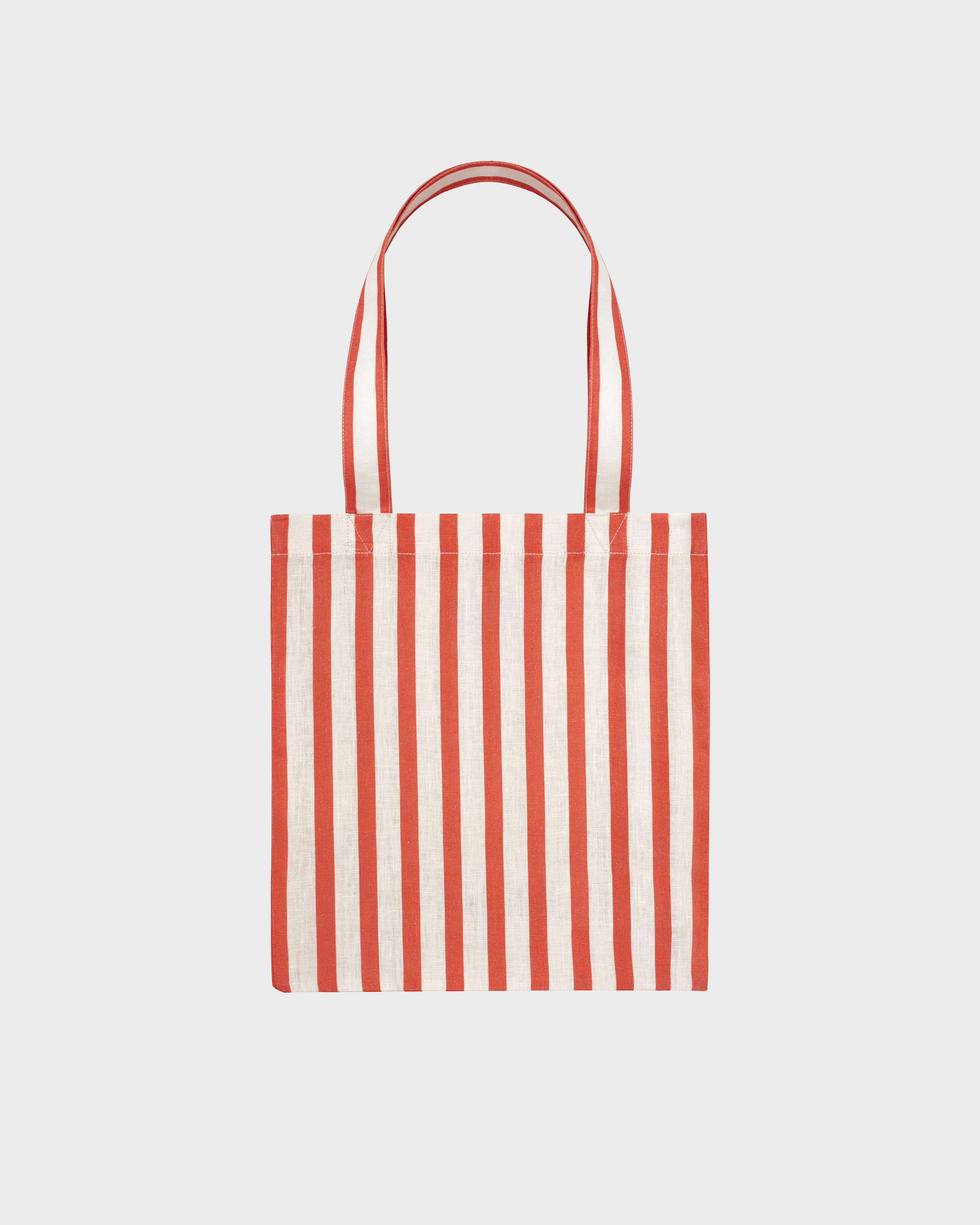 Men Linen Tote Bag Stripes - Vilebrequin x St Regis 066 front view
