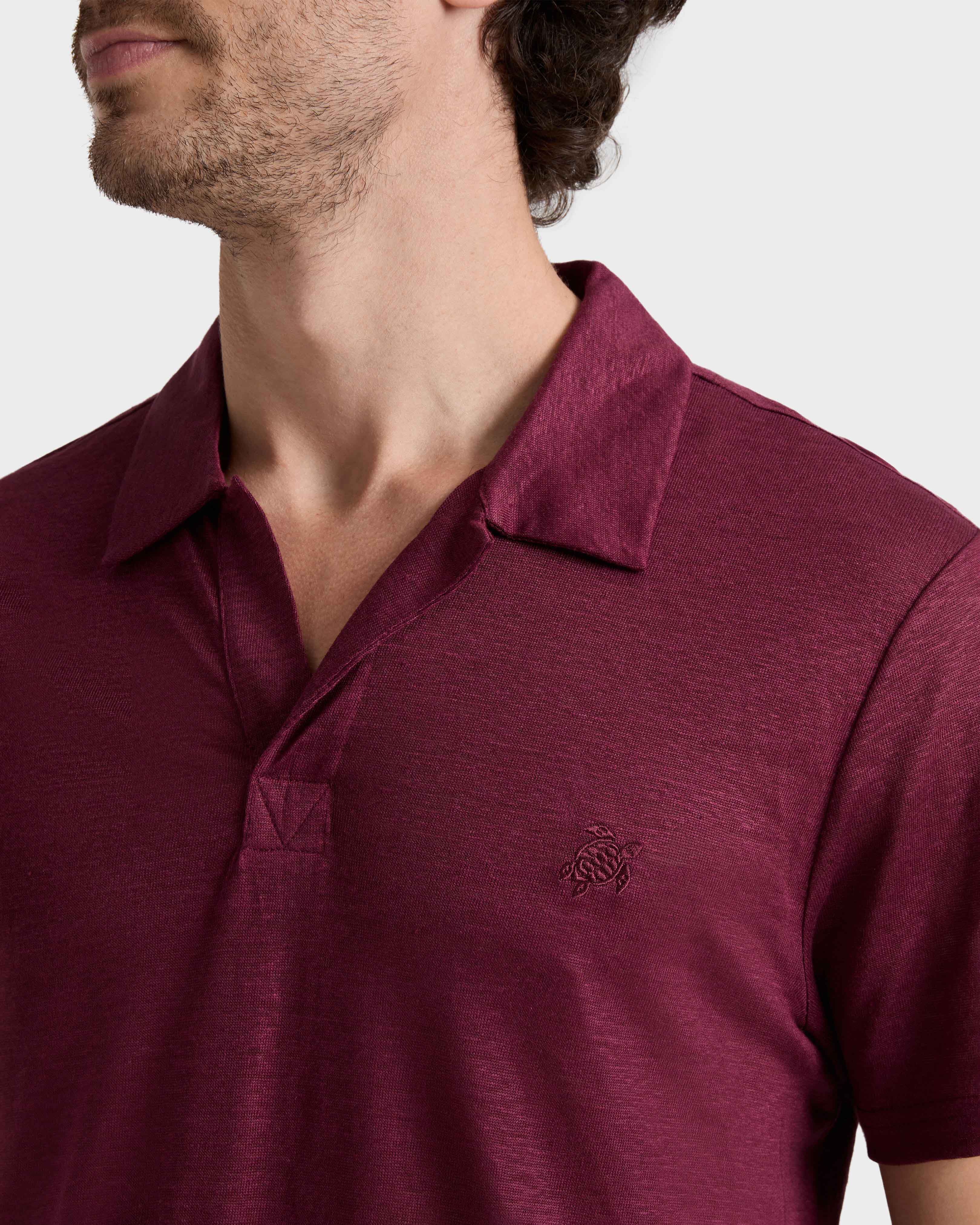 Polo en jersey de lin homme uni BACCHUS supp1 view