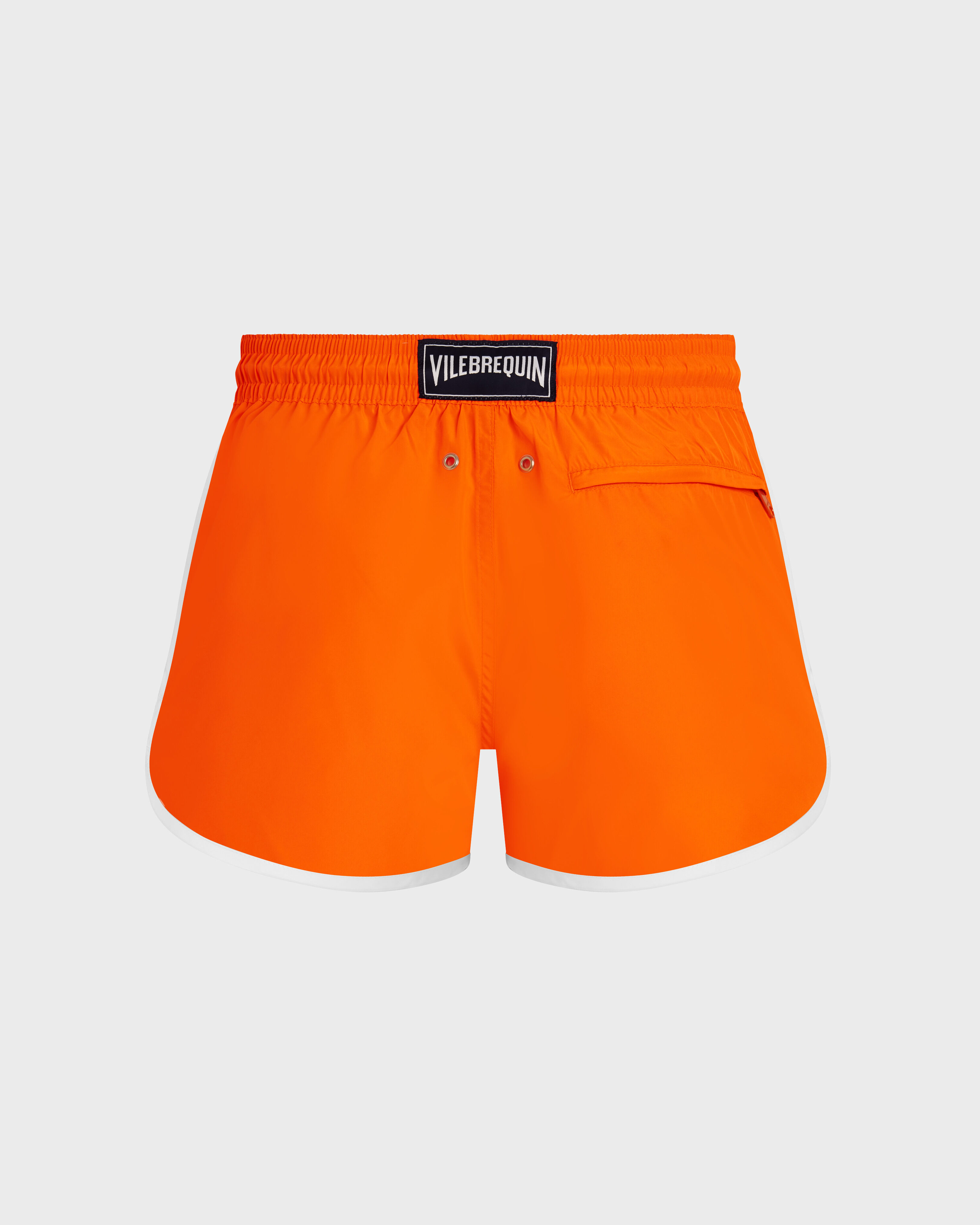 Maillot de bain homme court ultra-léger uni FLUO FIRE back view