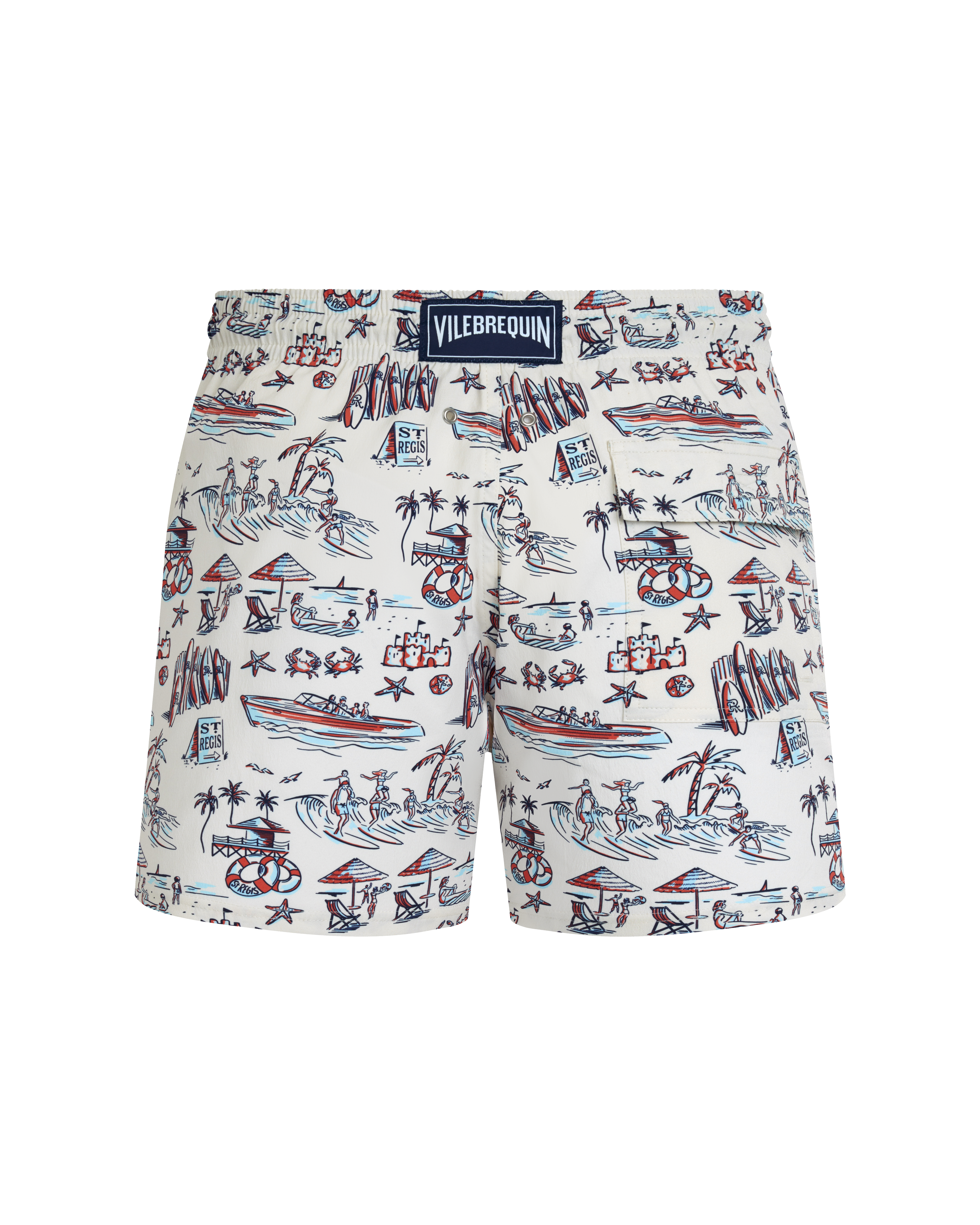 Men Stretch Swim Shorts Family Beach- Vilebrequin x St Regis 066 back view