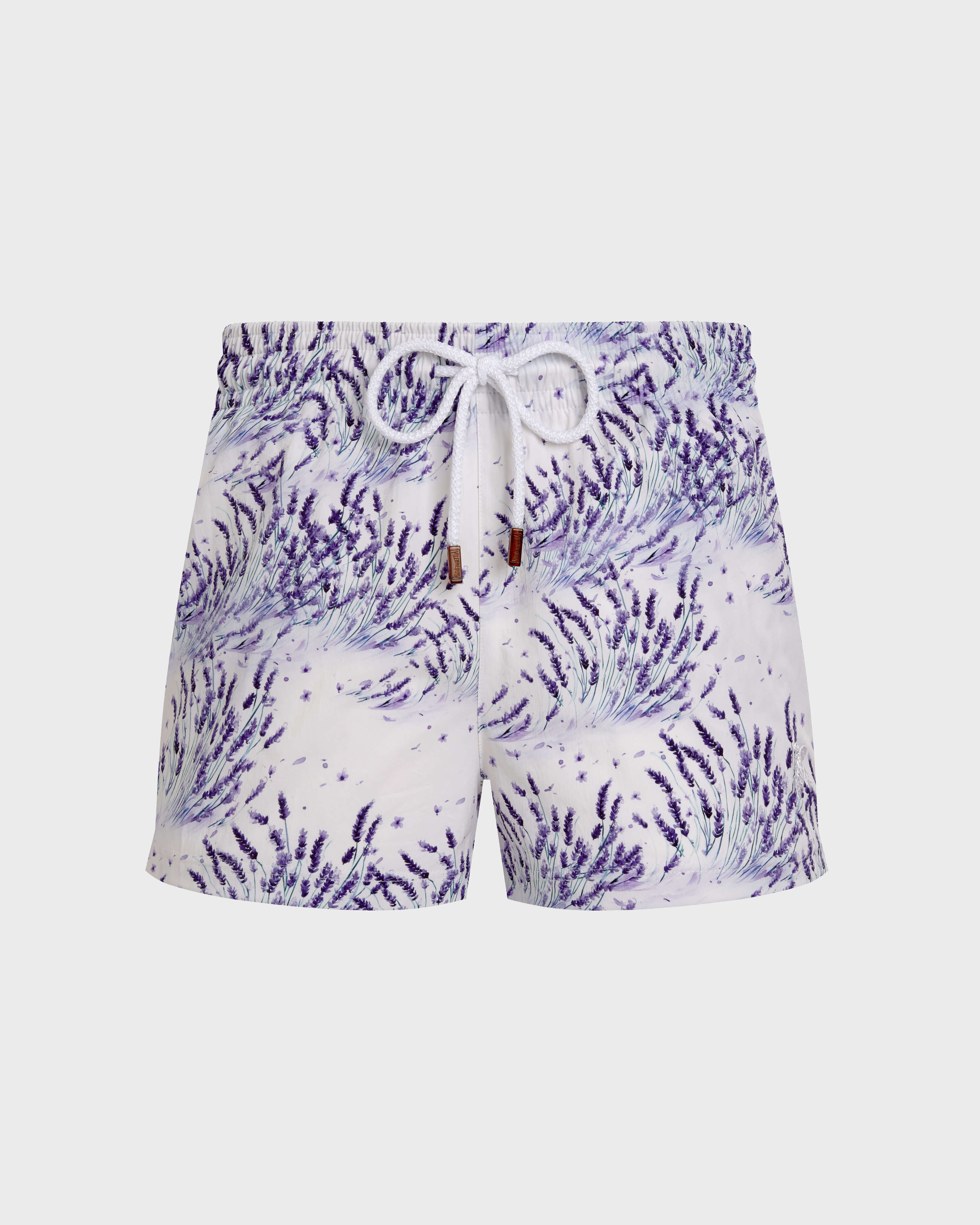 Lavender Stretch-Badeshorts für Damen WEISS front view