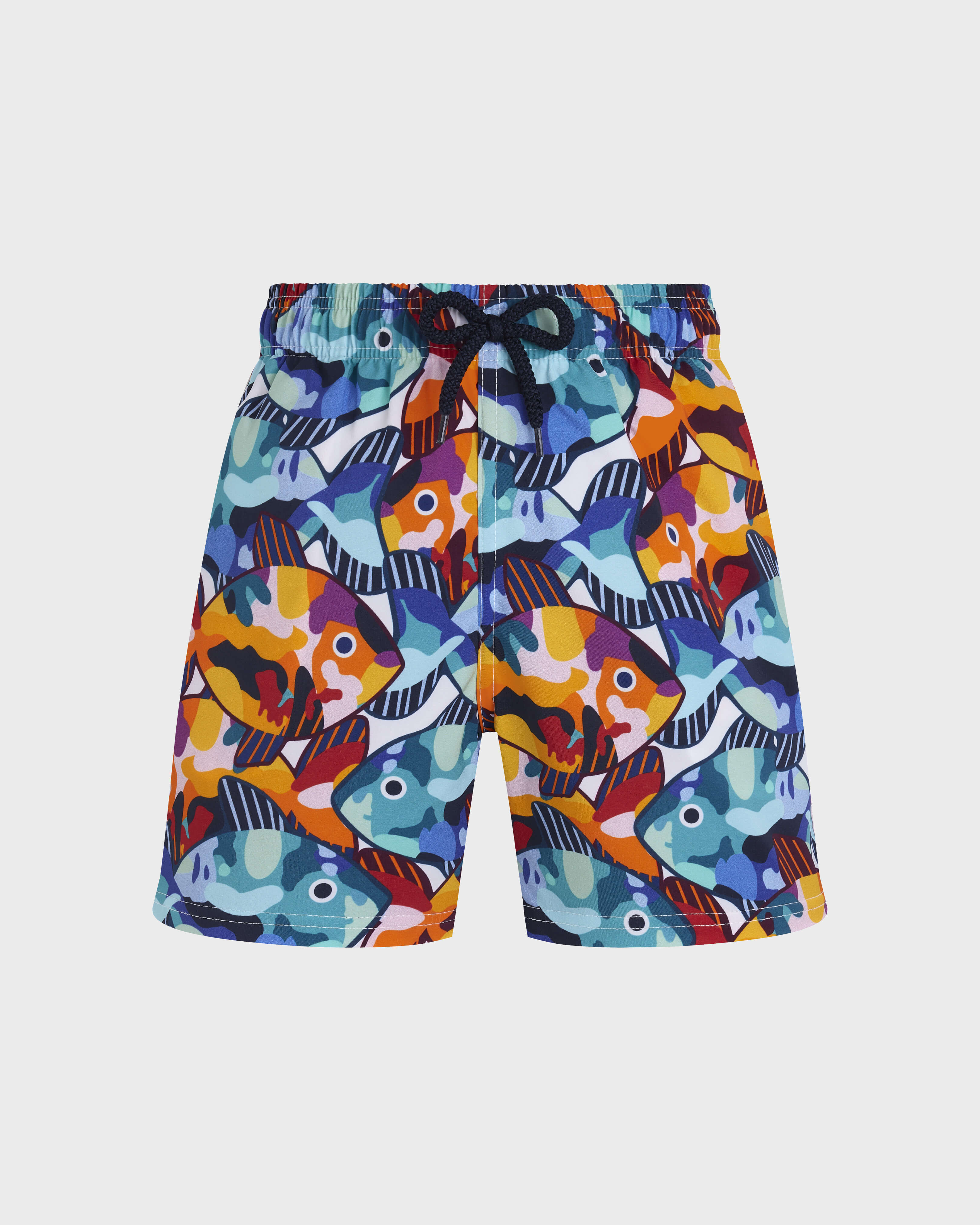 Boys Stretch Swim Shorts Pacu WHITE front view