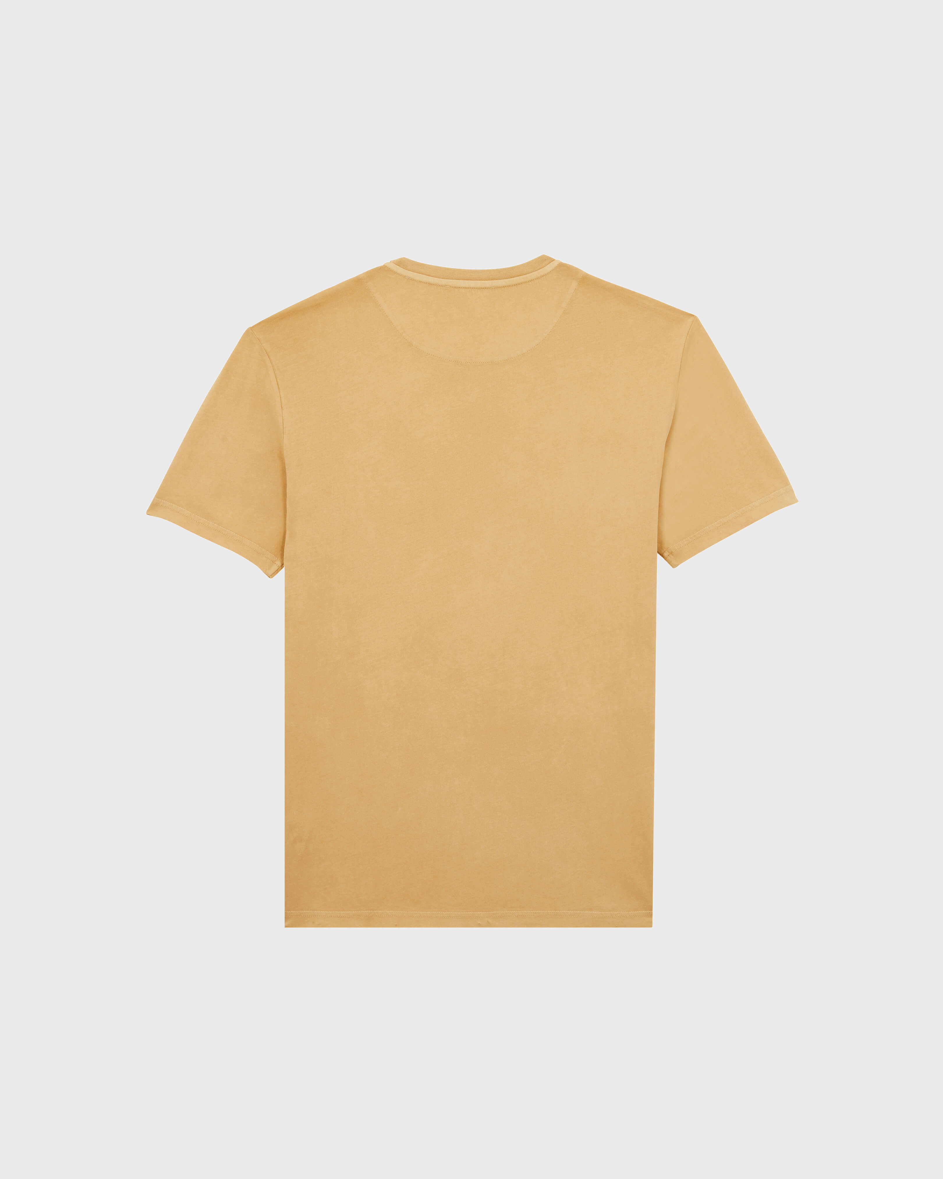 Men Solid Organic cotton T-shirt Natural Colors MOCHA back view