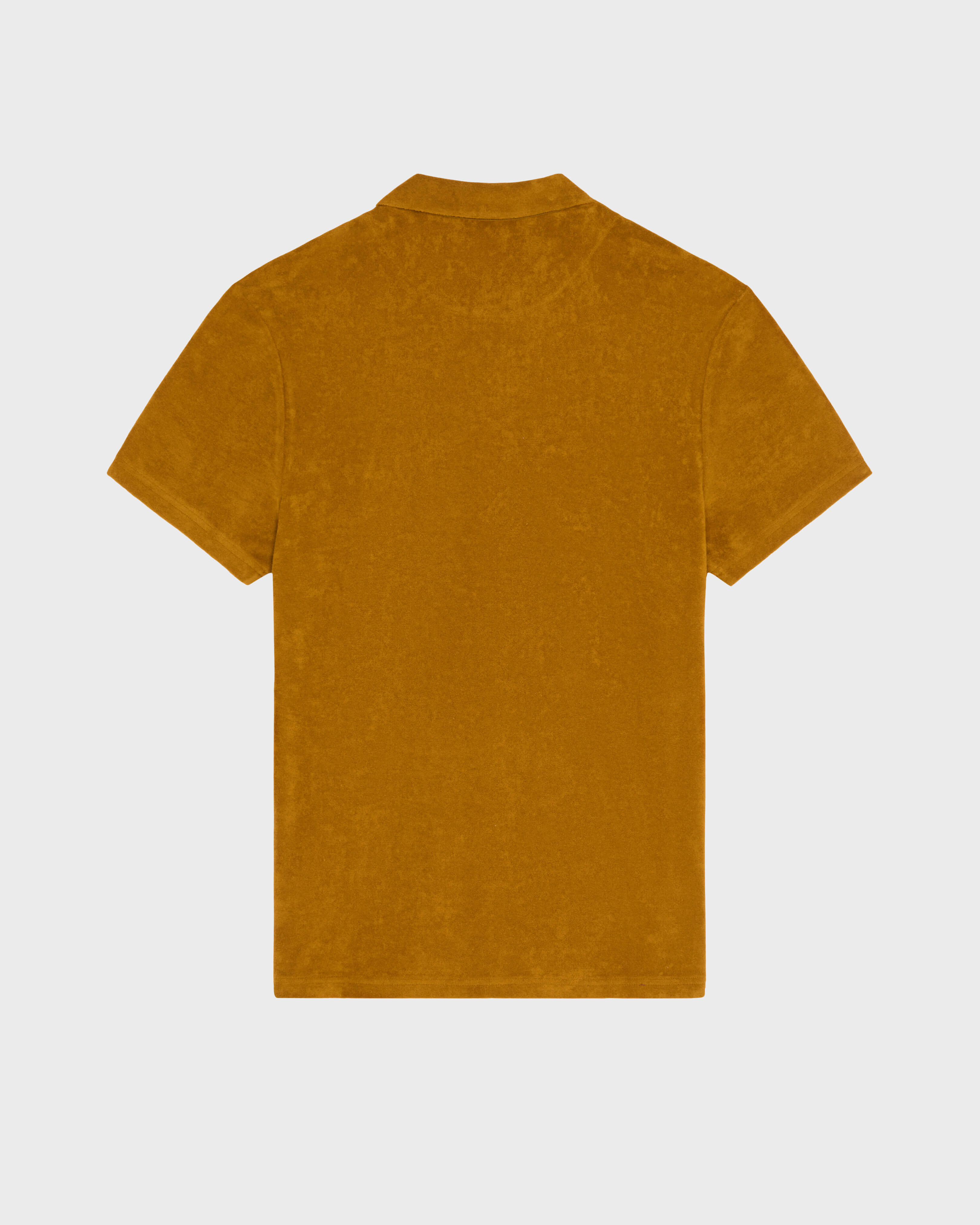 Polo en coton éponge organique homme uni MUD back view