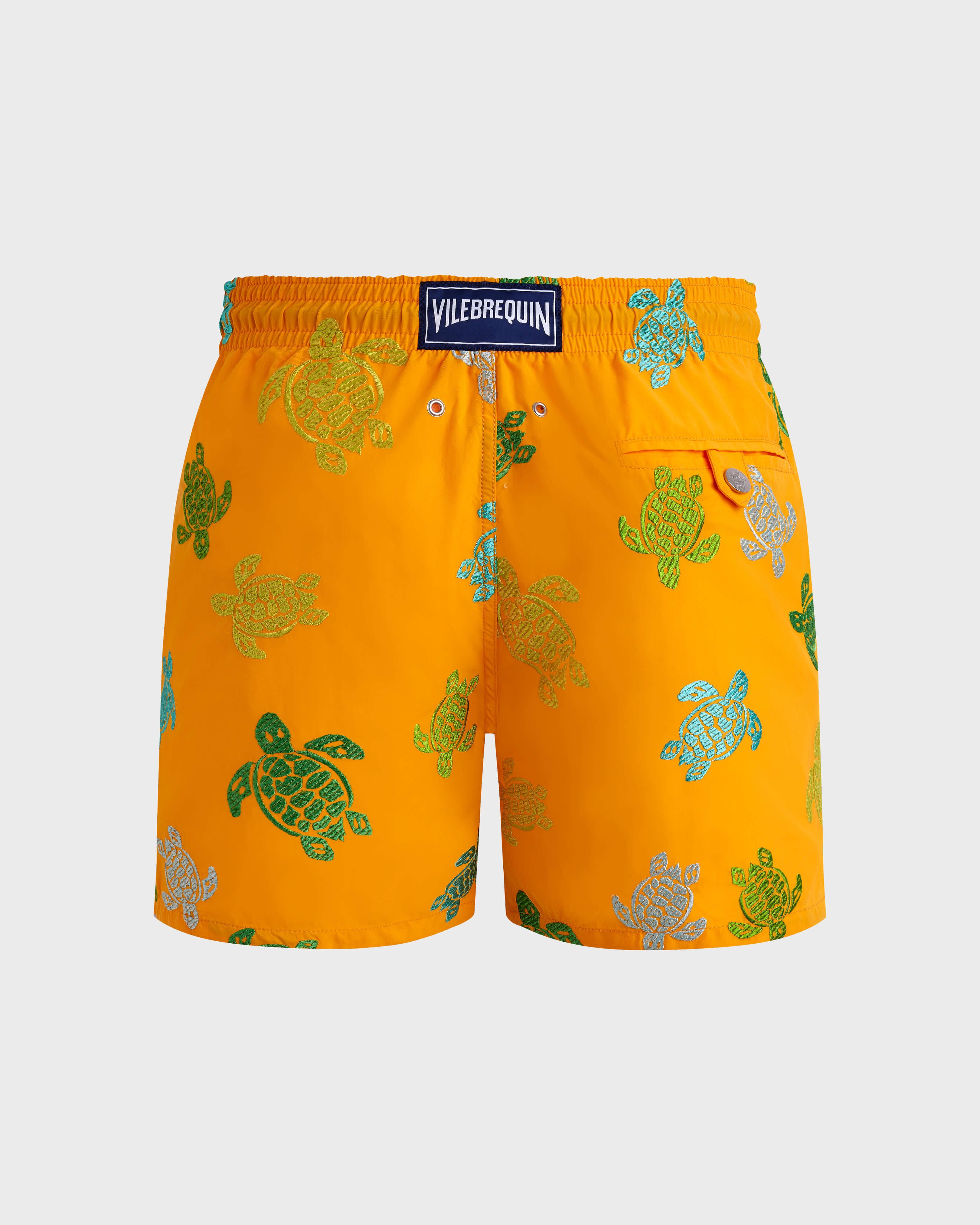 Men Swim Shorts Embroidered Tortue Multicolore - Limited Edition MANGO back view