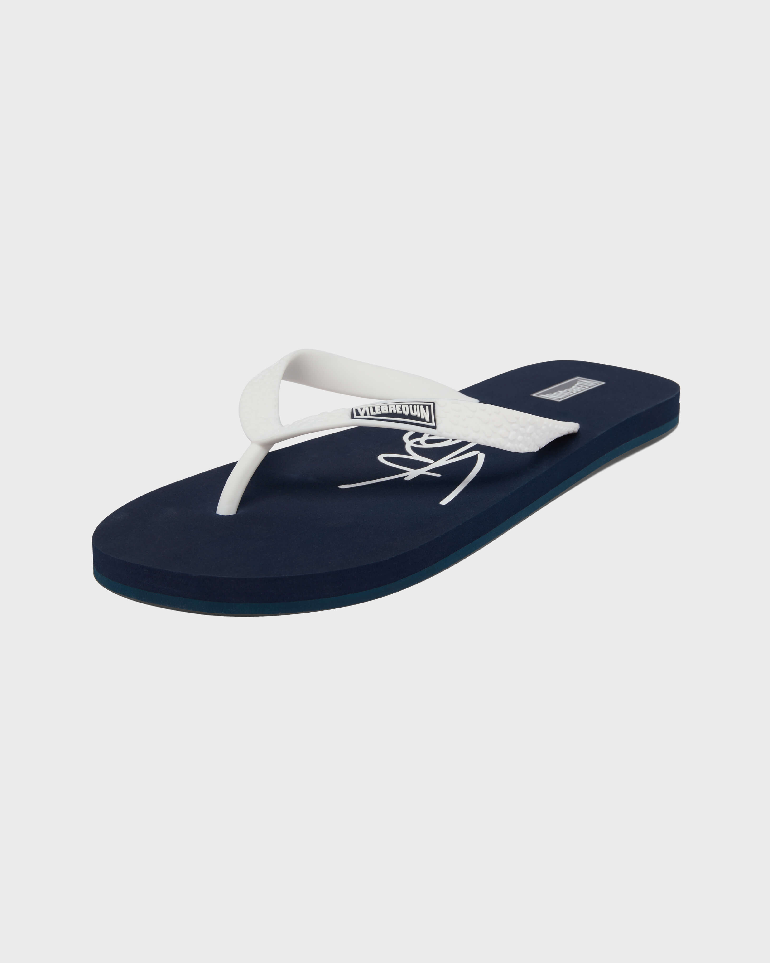 Men Flip Flops VBQ Line NAVY back view