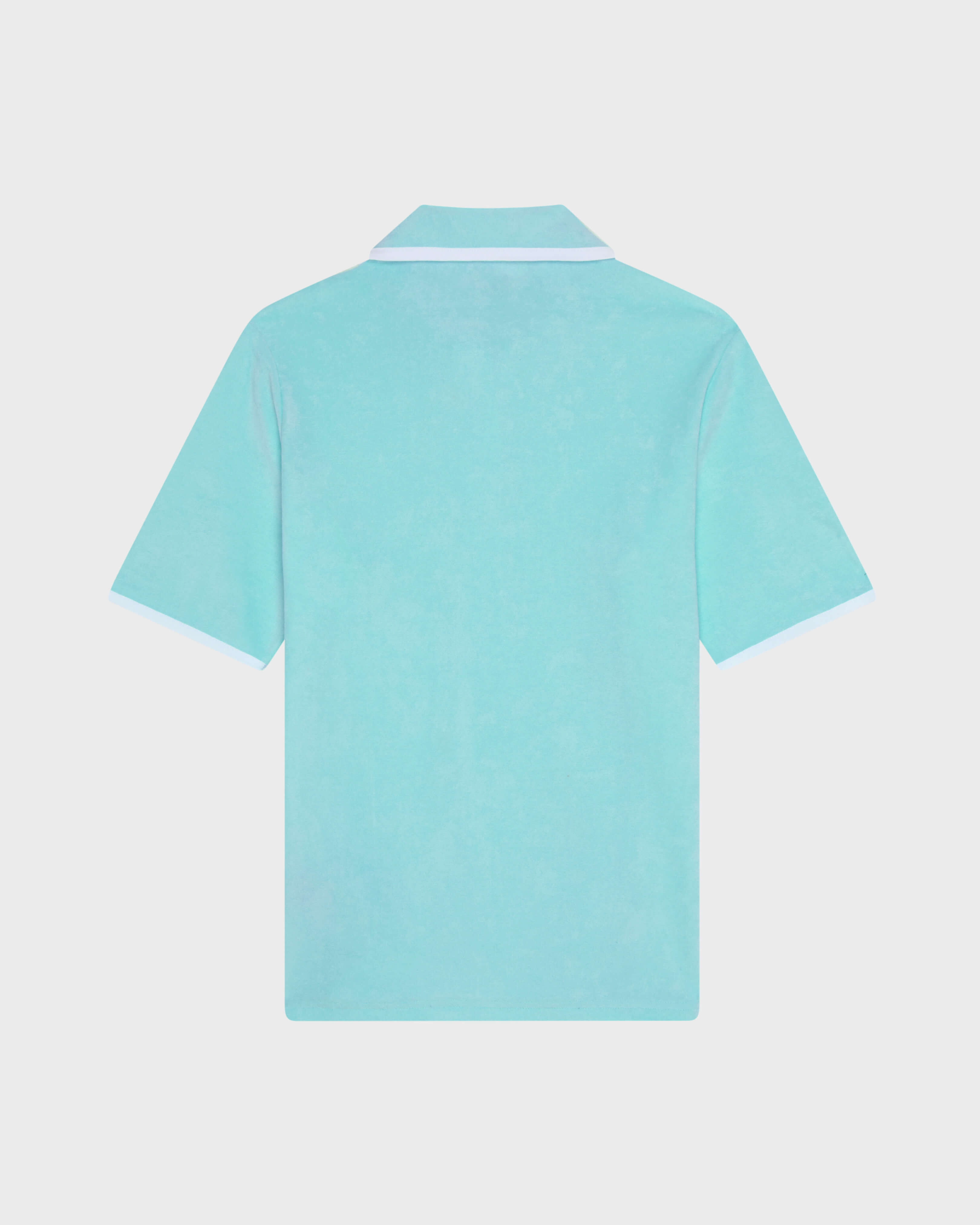 Women Terry Polo Solid OXYGENE back view