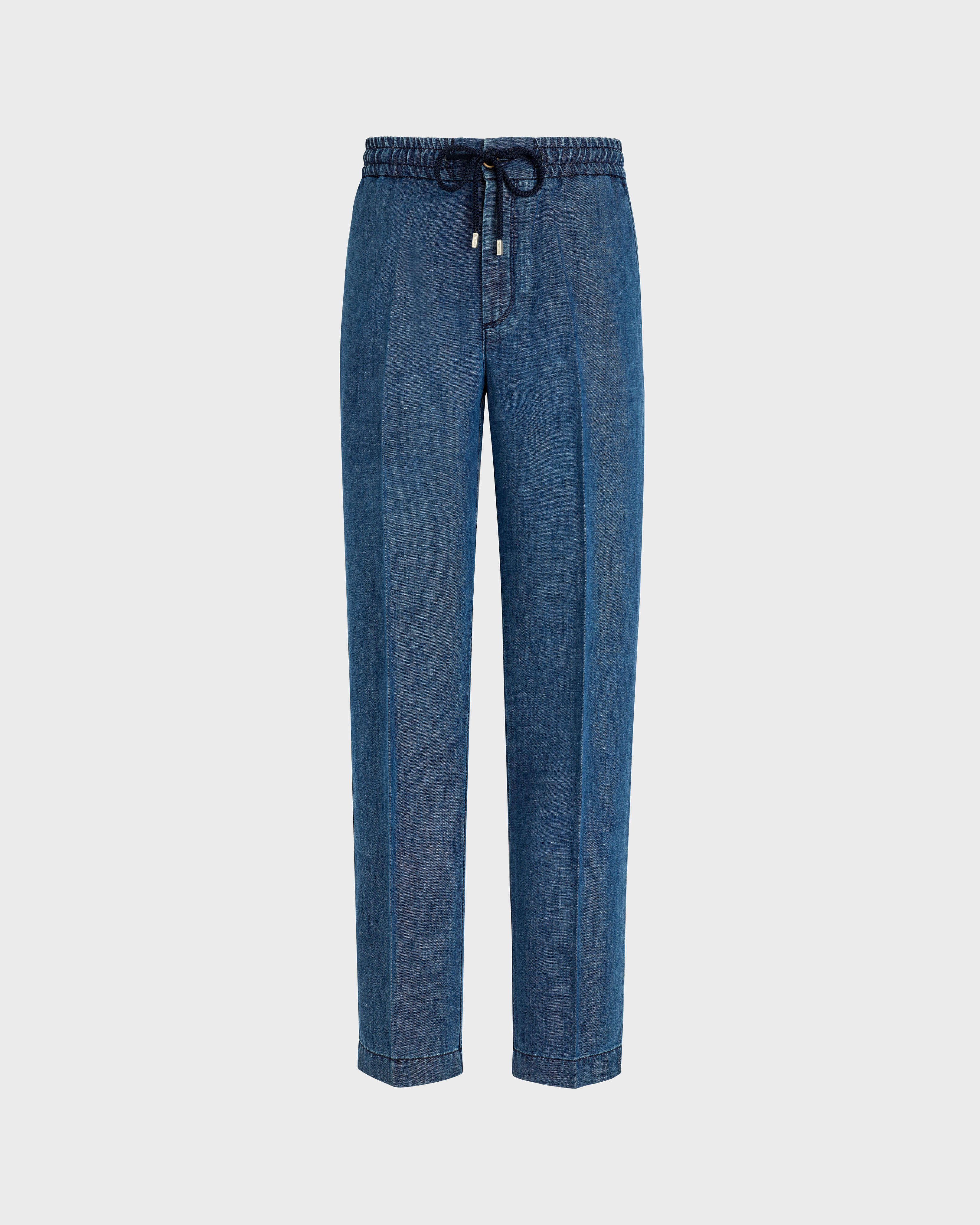 Pantalón de chándal vaquero para hombre MED DENIM W2 front view