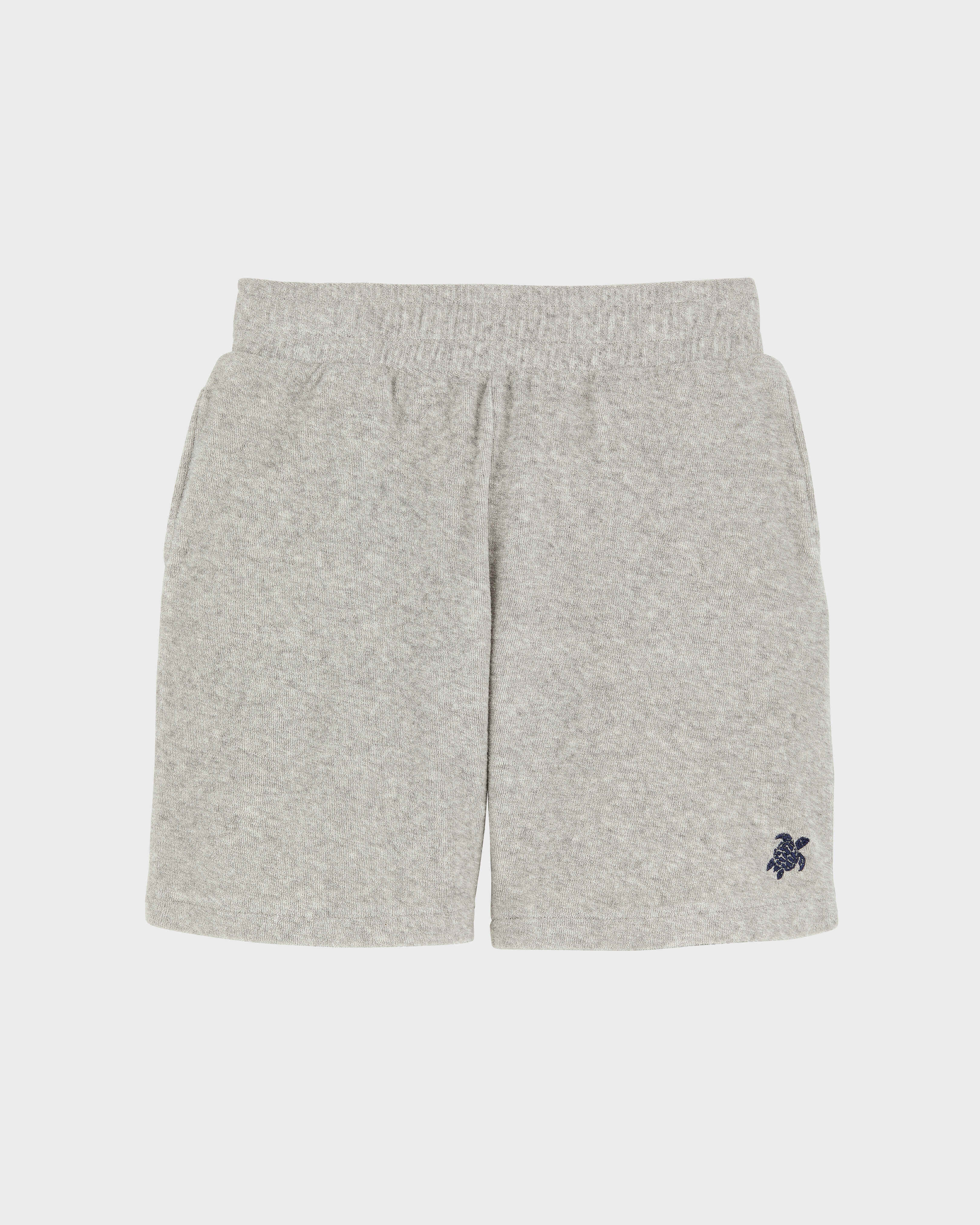 Boys Terry Bermuda Shorts Solid HEATHER GREY front view