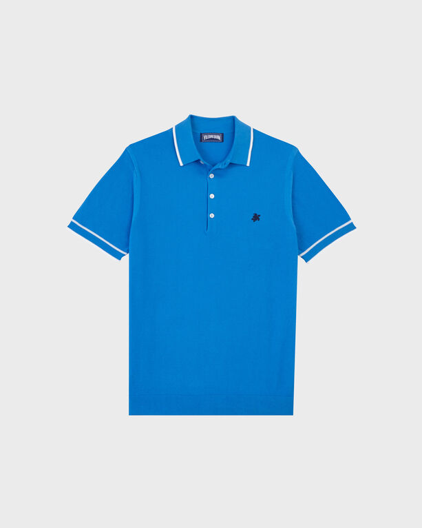Vilebrequin - Men Organic Knit Cotton Polo Solid - Polo - Pezou - Blue - Size XL