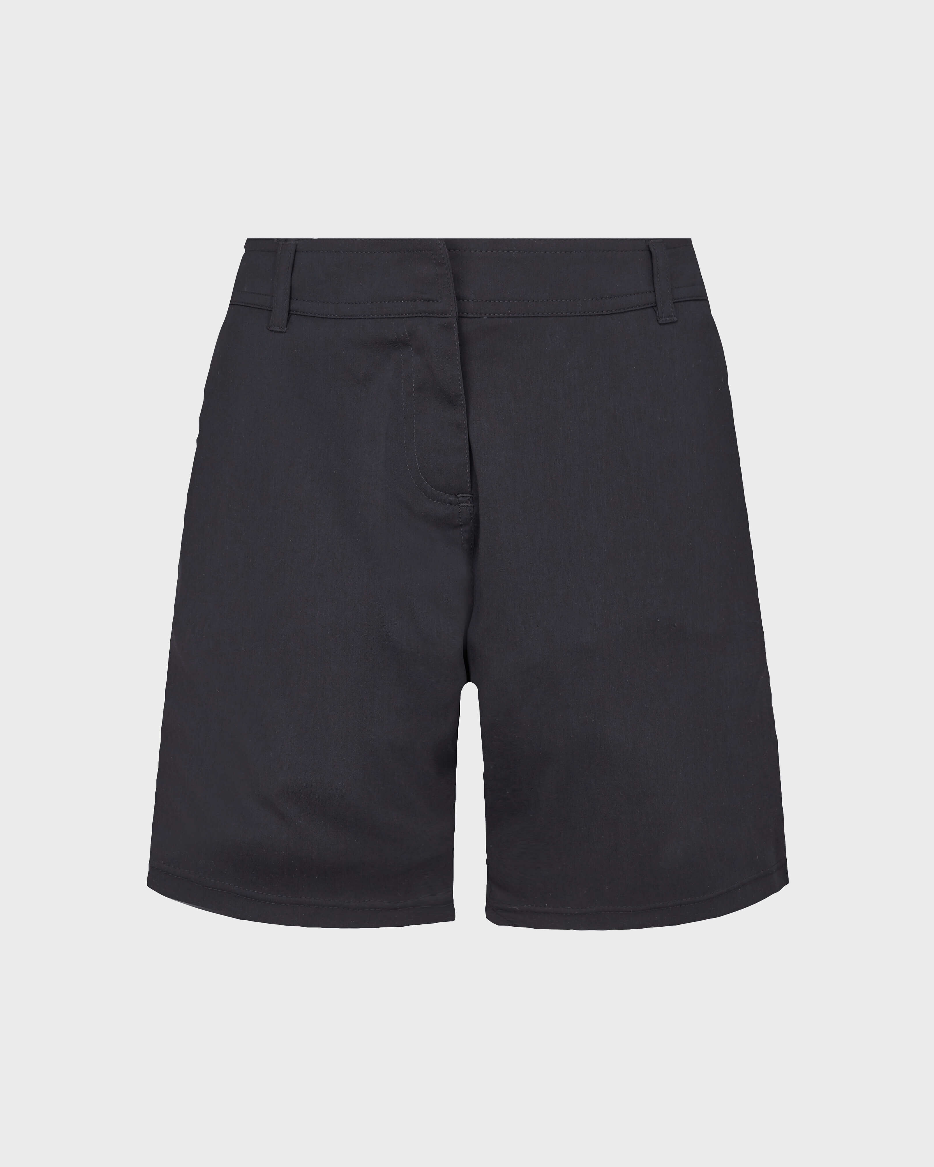 Women Swim Short Solid NOIR front view