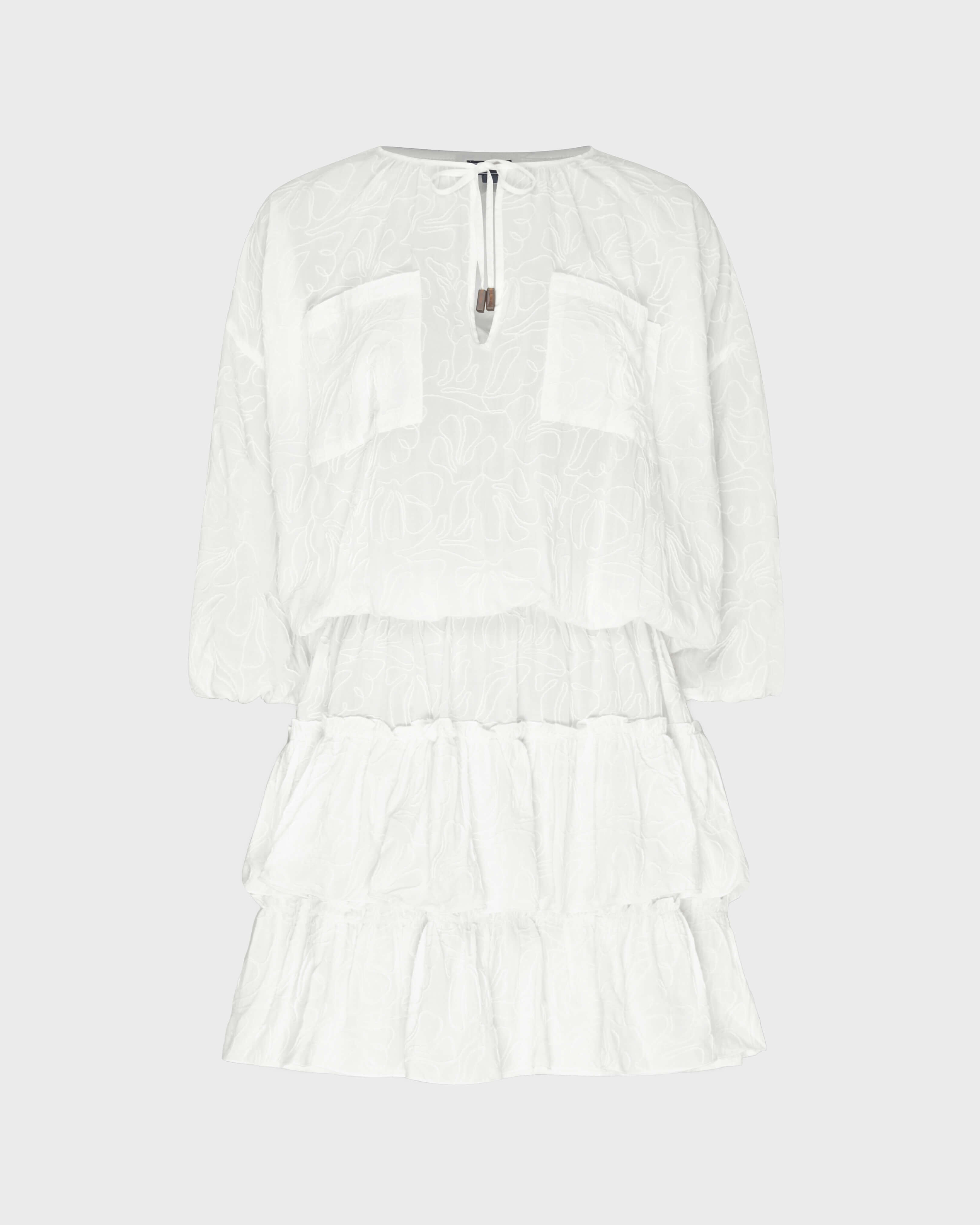 Robe en viscose femme Seashells OFF-WHITE front view