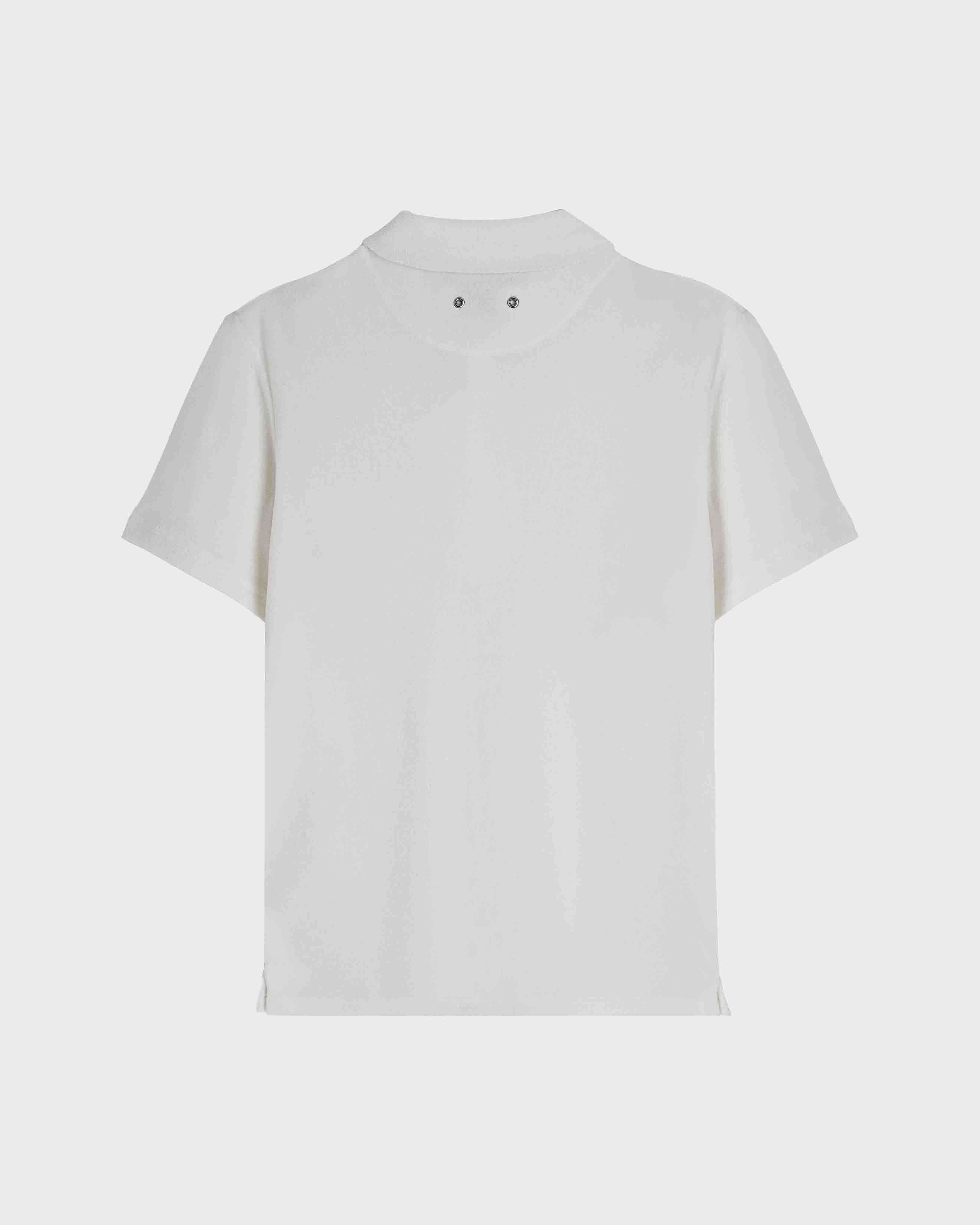 Terry Bowling Shirt Solid CHALK back view