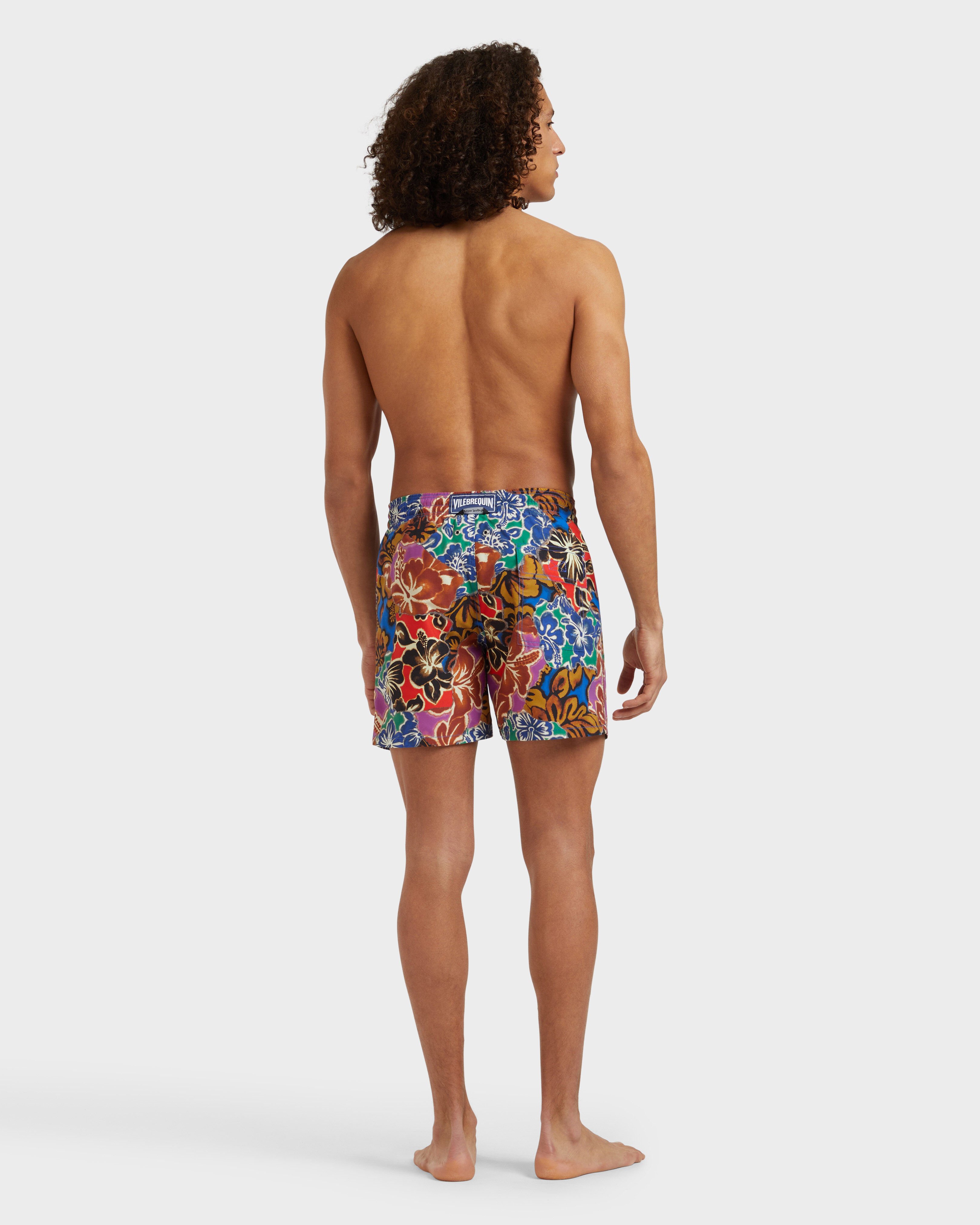 Men Swim Shorts Hawaiian Patchwork - VBQ x Palm Angels CELESTIAL backworn view