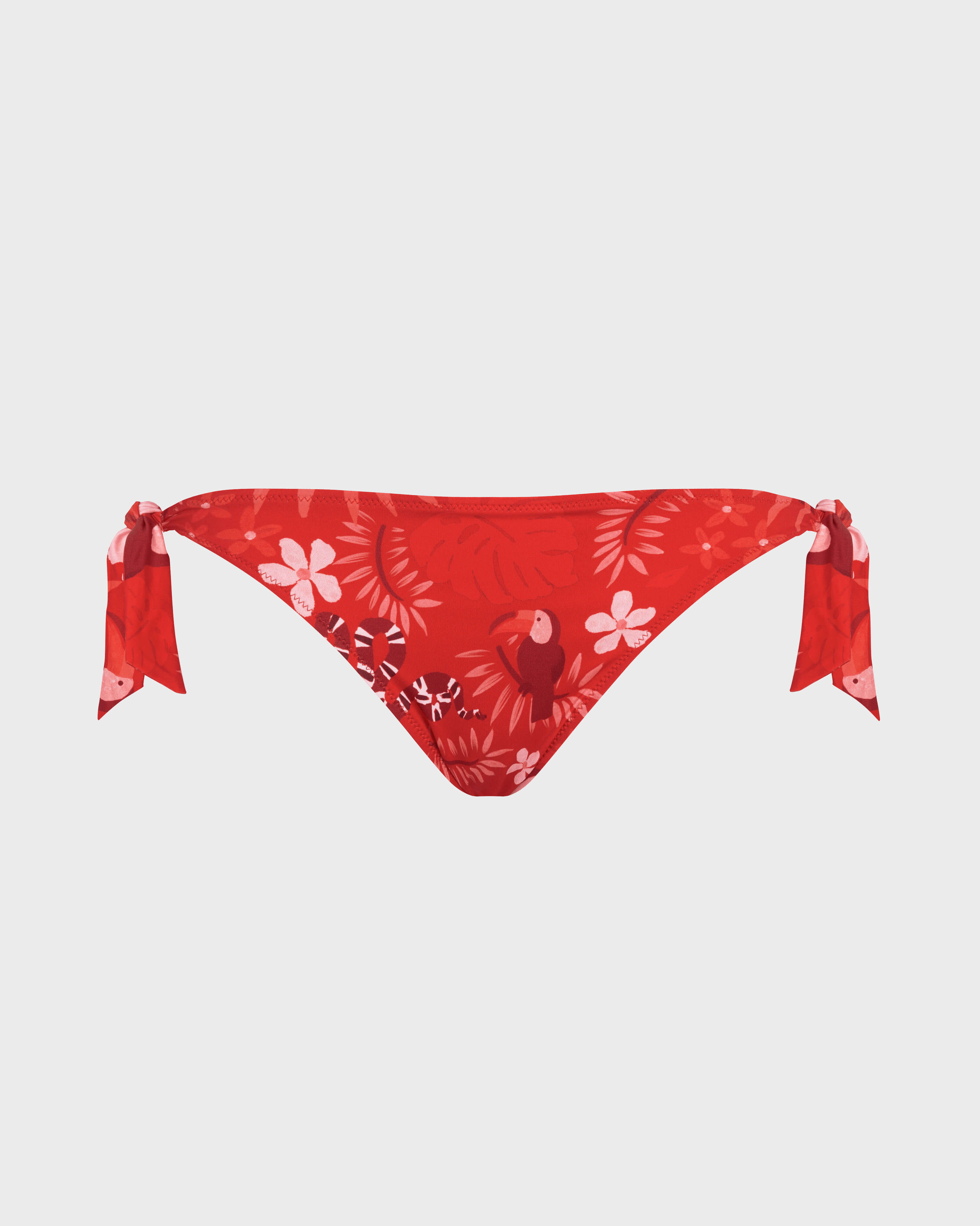 Braguita de bikini con tiras laterales de atar y estampado Papel de Embrulho para mujer AMAPOLA front view