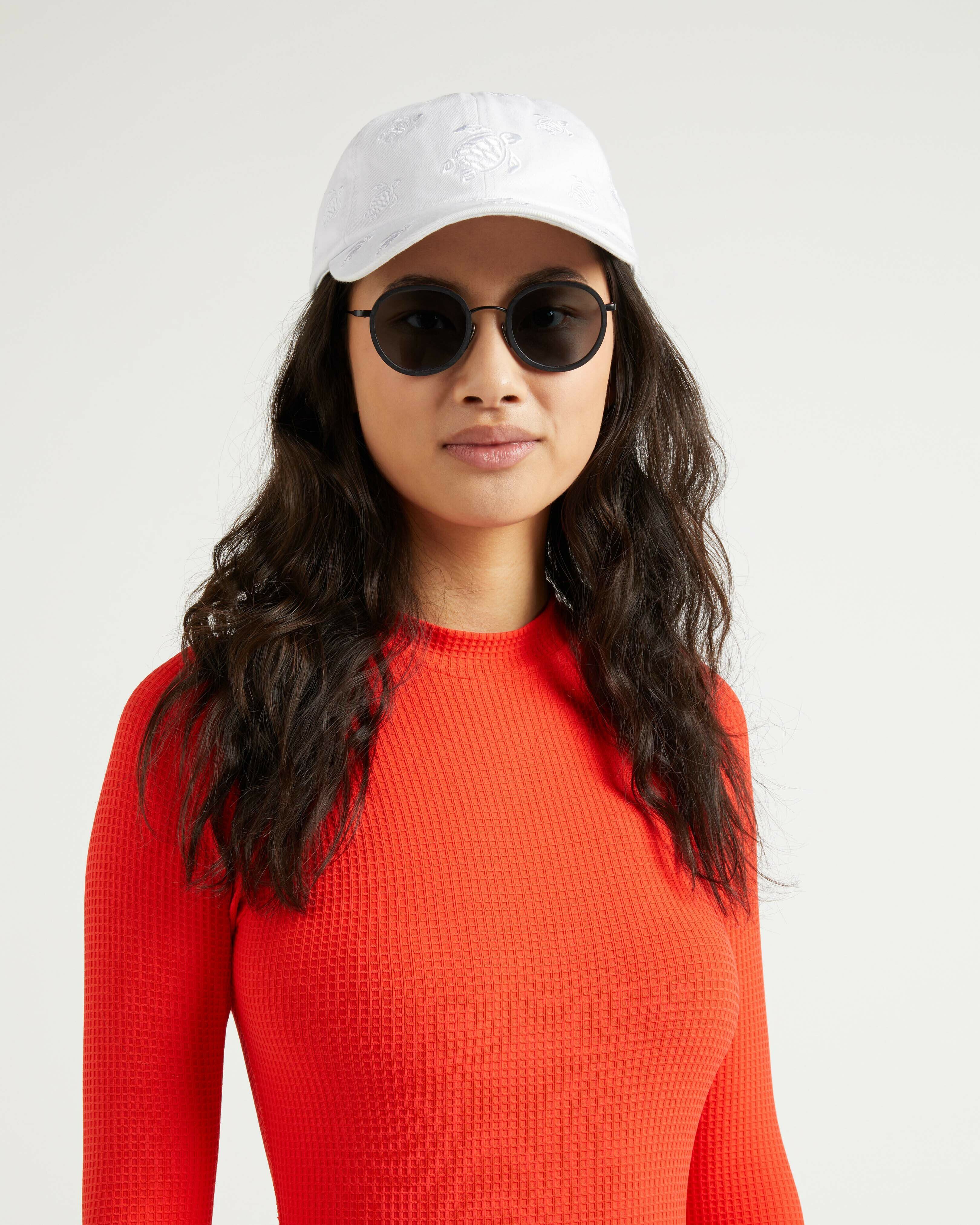 Women UV Protection One-Piece Rashguard Jacquard Vichy POPPY RED supp1 view