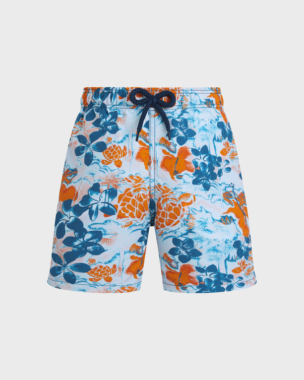 Vilebrequin - Boys Swim Shorts Jungle Turtles - Swimwear - Jim - Blue - Size 10